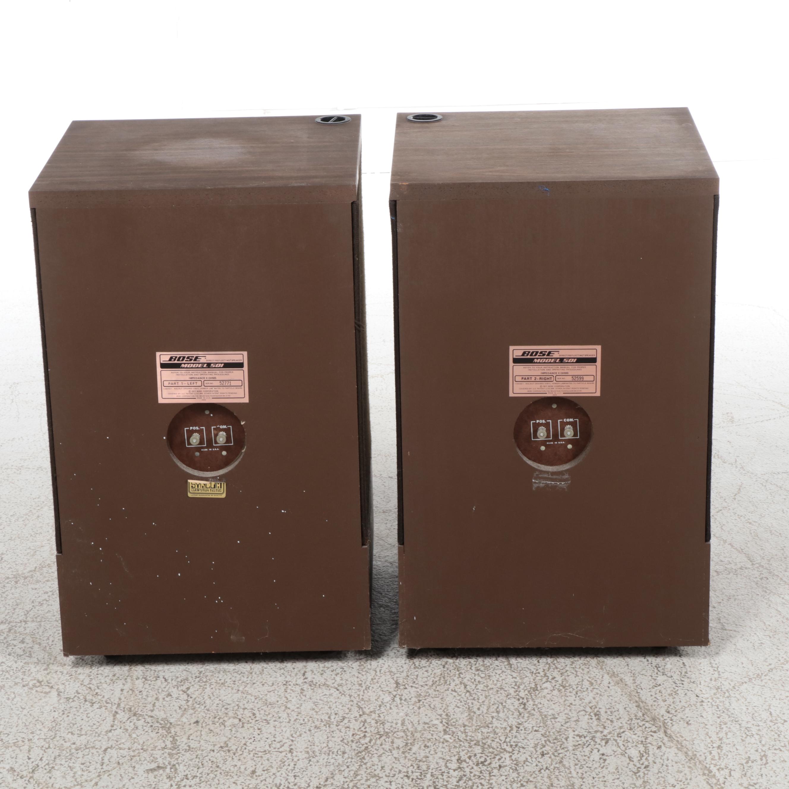Pair of Bose Model 501 Speakers, 1977