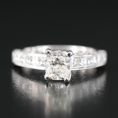 18K 1.88 CTW Diamond Ring with Online GIA Report