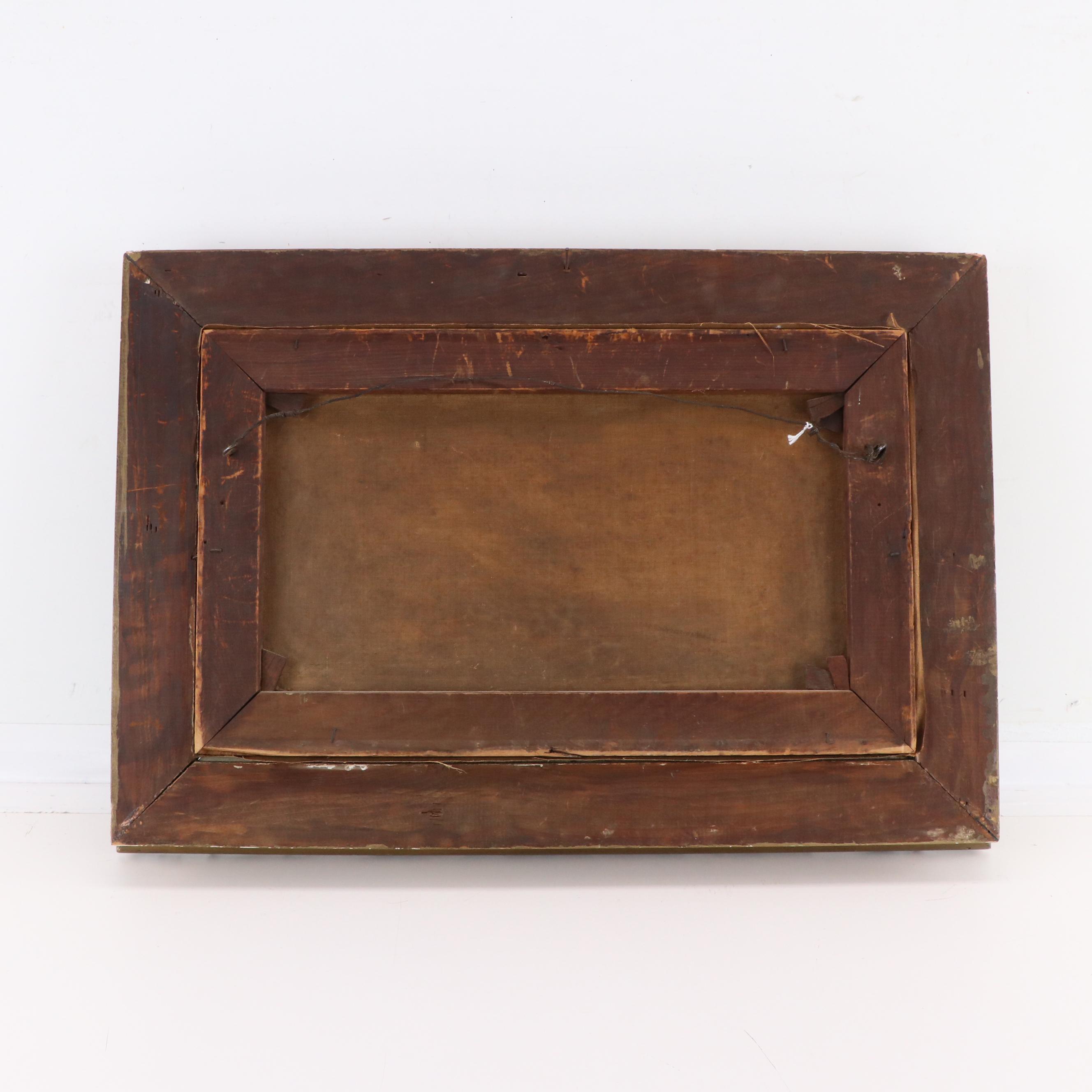 Oil Painting of Shipwreck at Sea with Crashing Waves