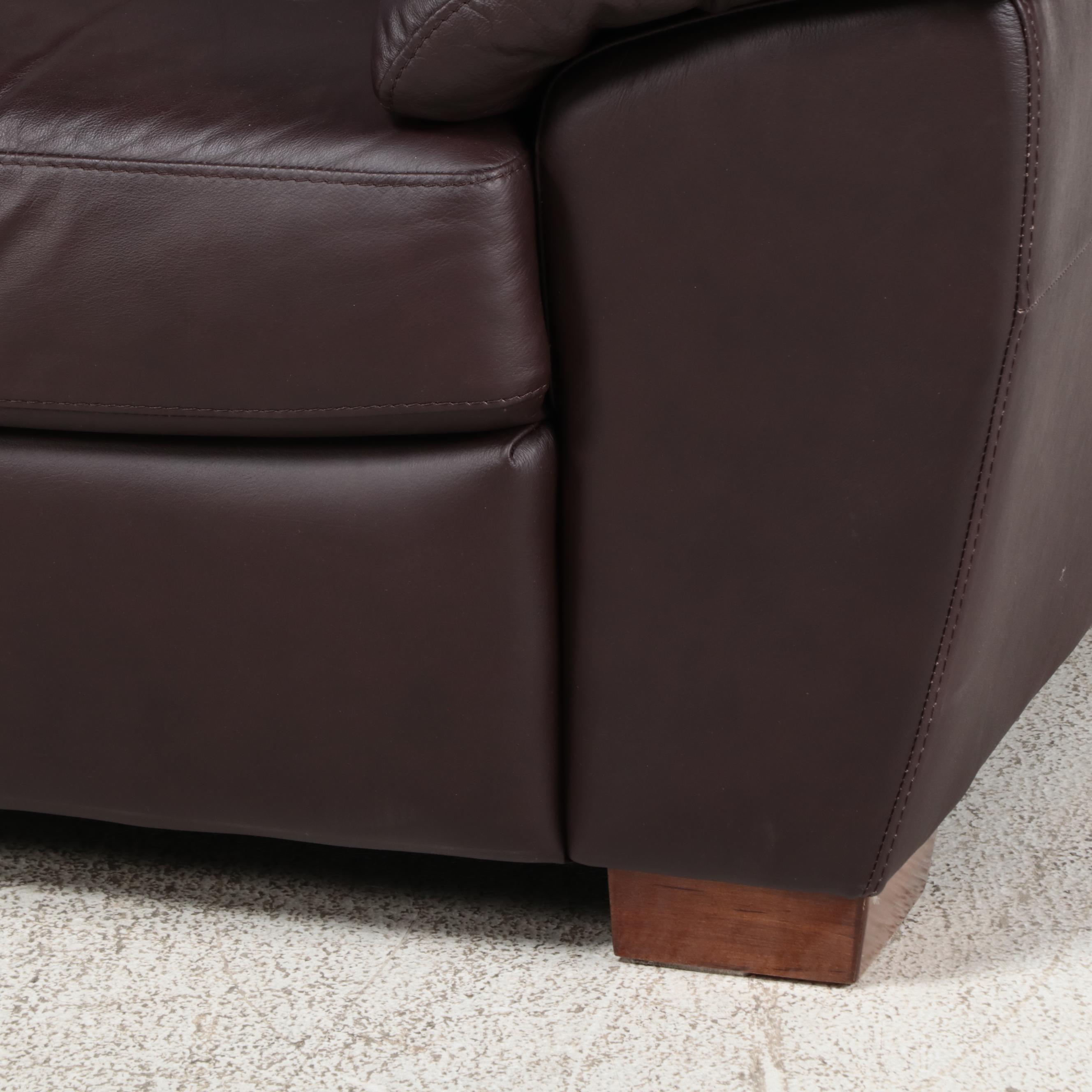 IKEA "Vreta" Dark Brown Leather Sofa