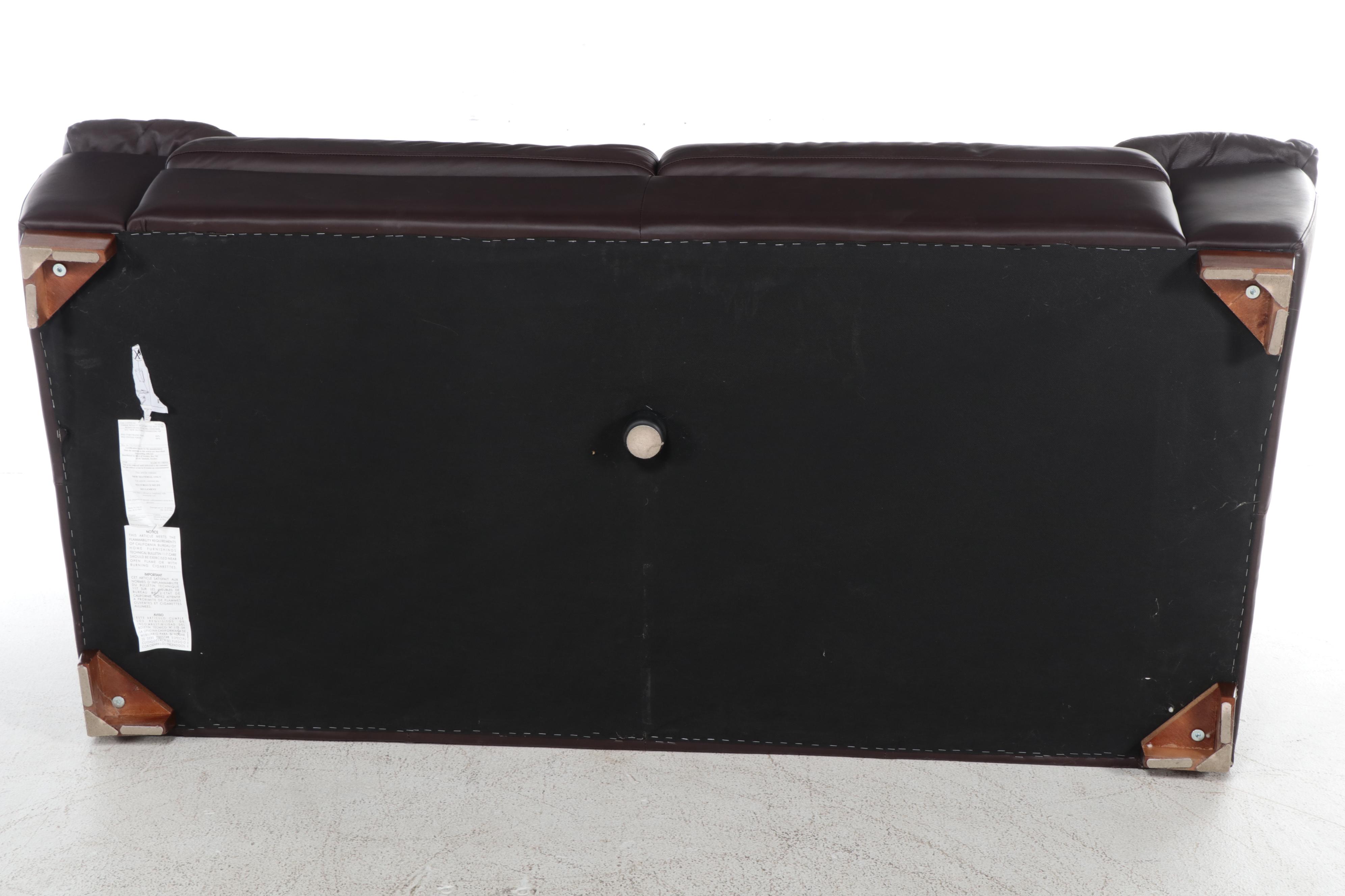 IKEA "Vreta" Dark Brown Leather Sofa