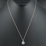 14K 2.70 CT Lab Grown Diamond Solitaire Necklace with IGI Report
