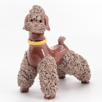 Portuguese Spaghetti Ceramic Poodle Figurine