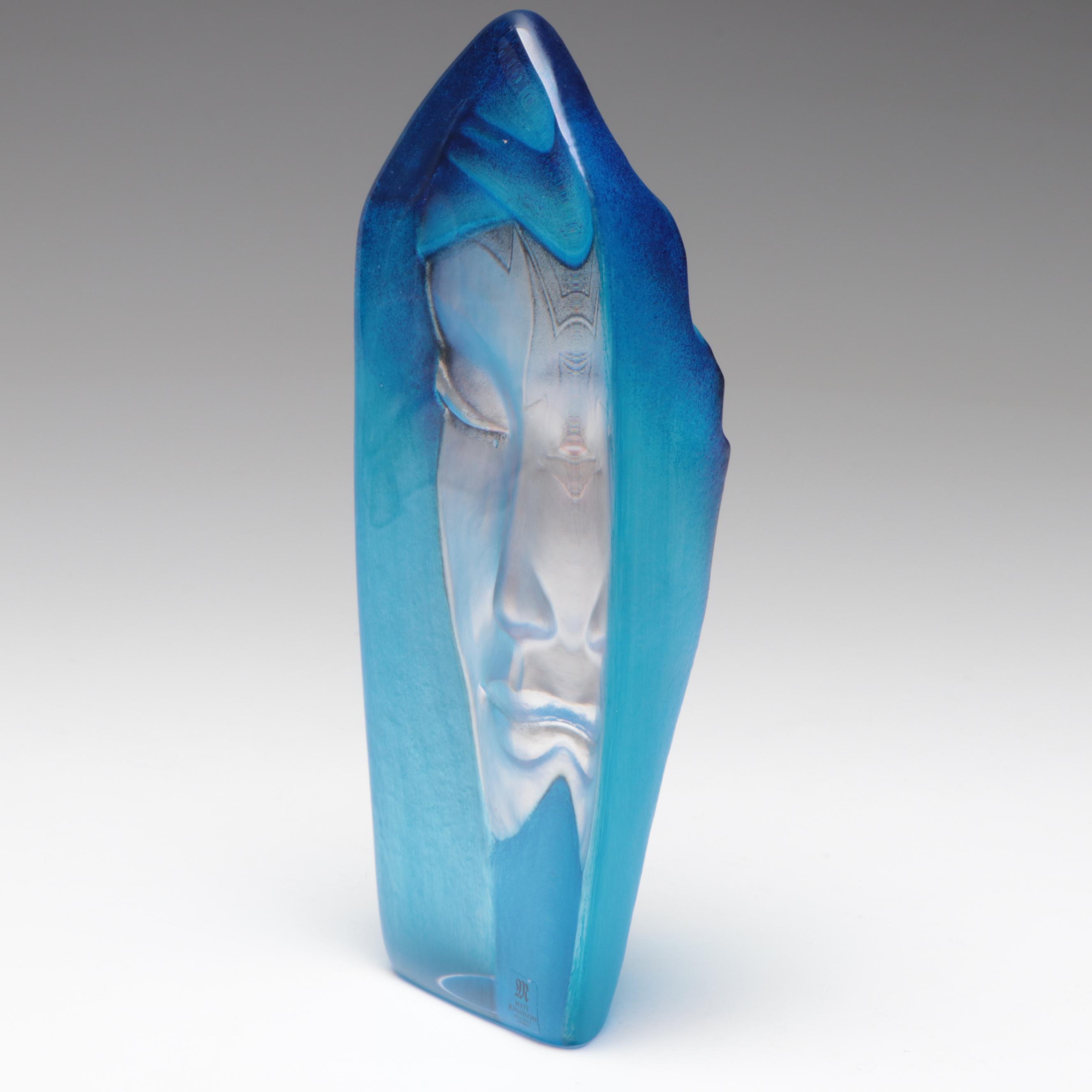 Mats Jonasson for Målerås "Batzeba" Glass Block Figurine