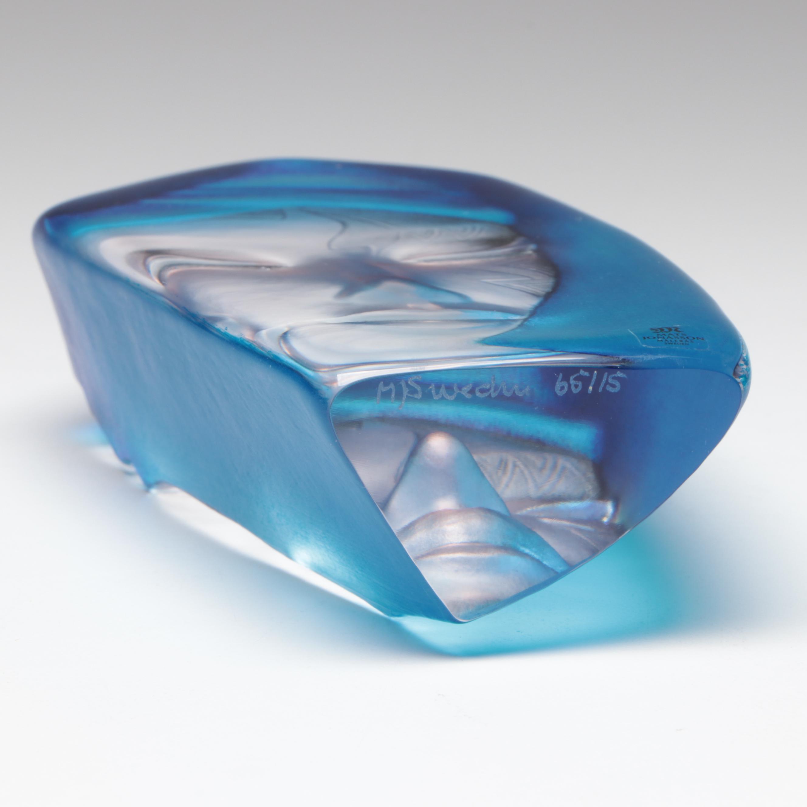 Mats Jonasson for Målerås "Batzeba" Glass Block Figurine