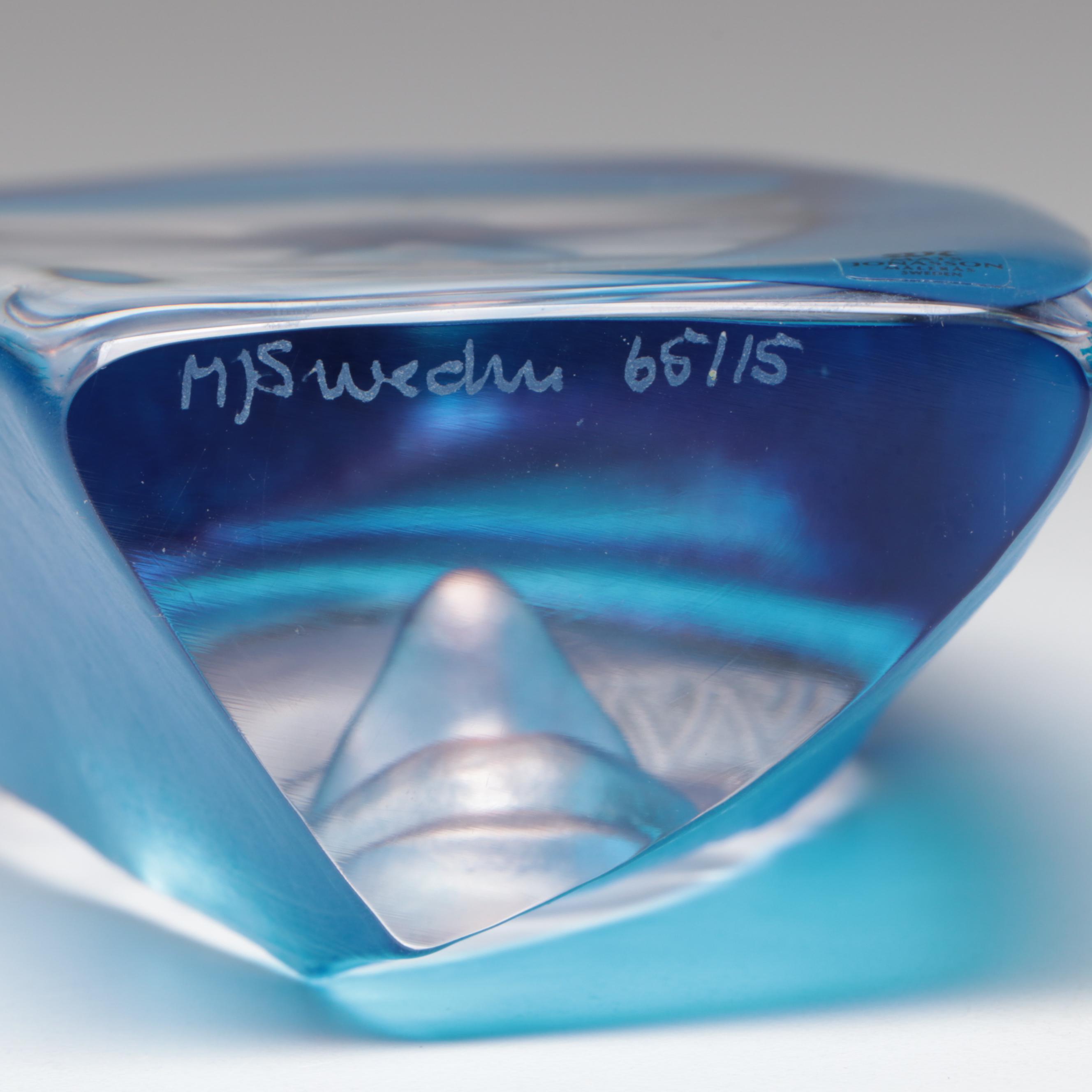 Mats Jonasson for Målerås "Batzeba" Glass Block Figurine