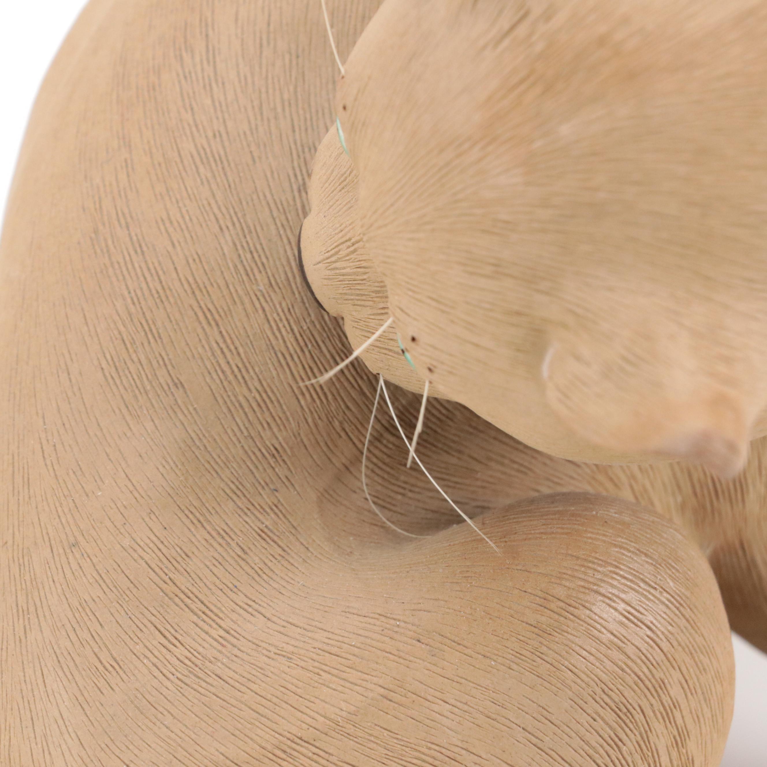 Bing & Grondahl Porcelain Siamese Cat Figurine with Other Glass and Ceramic Cats