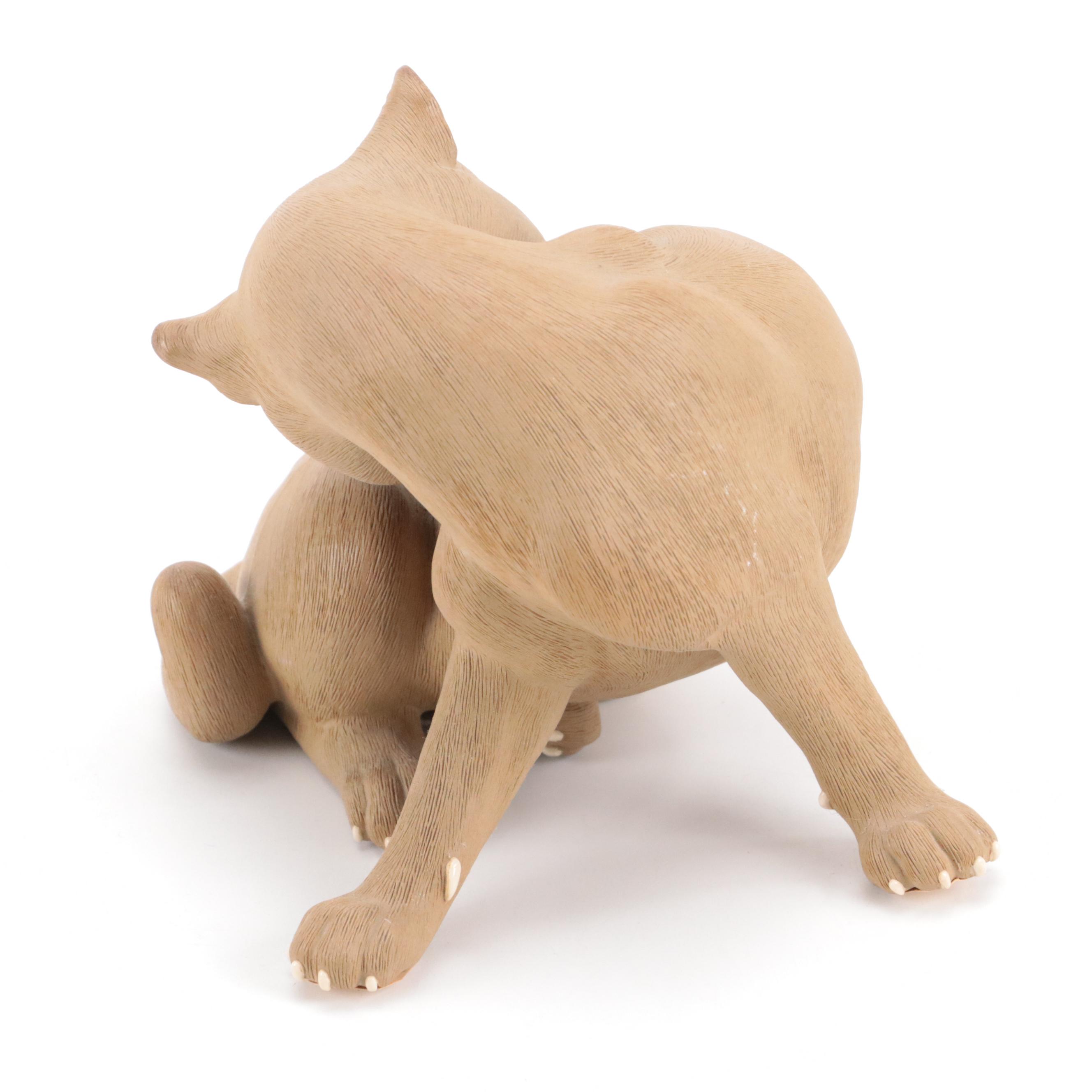 Bing & Grondahl Porcelain Siamese Cat Figurine with Other Glass and Ceramic Cats