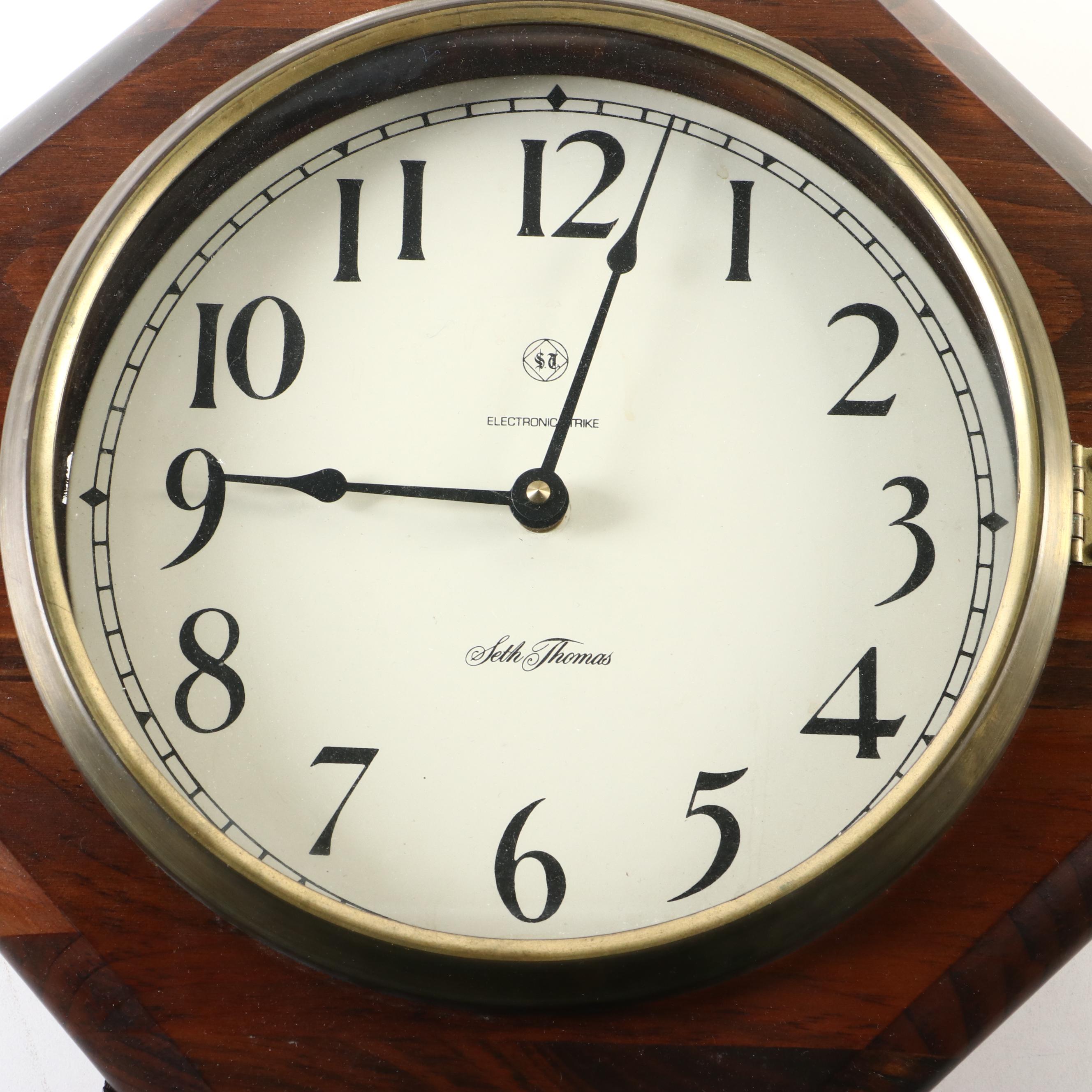 Seth Thomas by Talley "Drop Octagon" Wooden Wall Clock