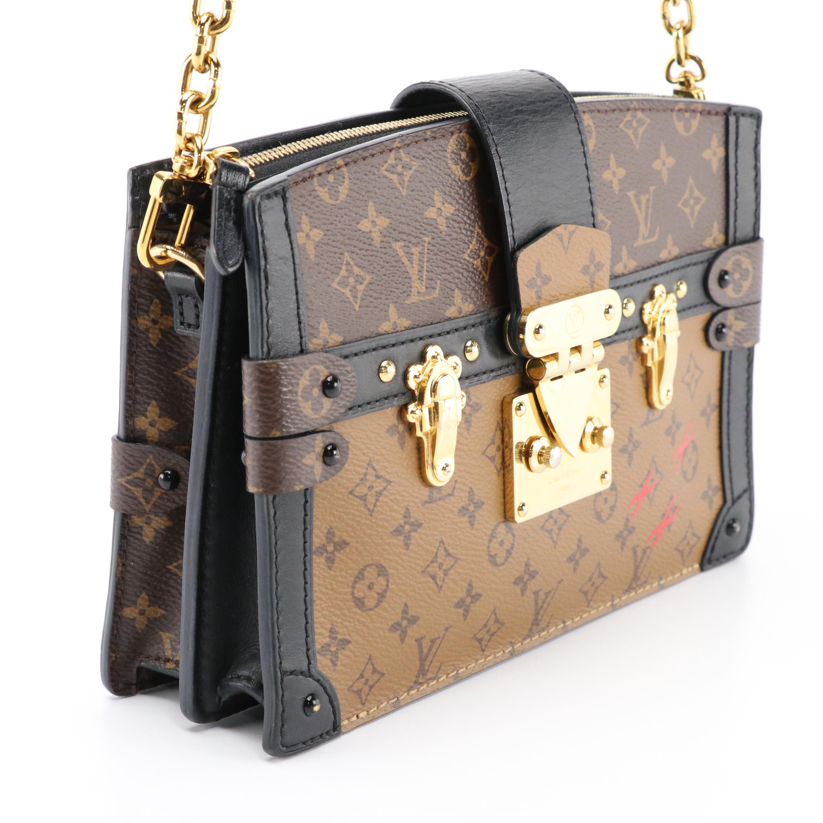Louis Vuitton Convertible Trunk Clutch in Monogram Reverse Canvas and Leather