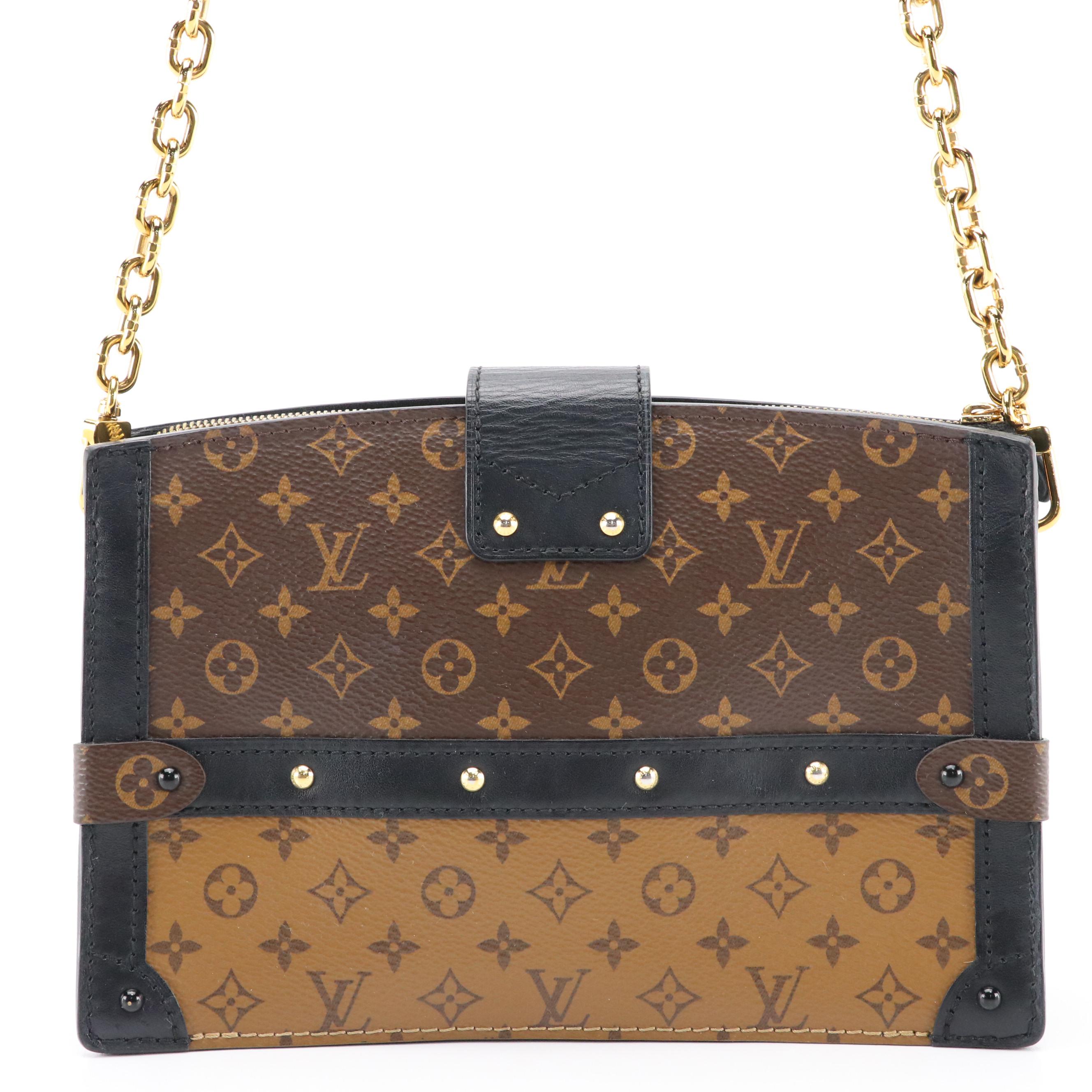 Louis Vuitton Convertible Trunk Clutch in Monogram Reverse Canvas and Leather