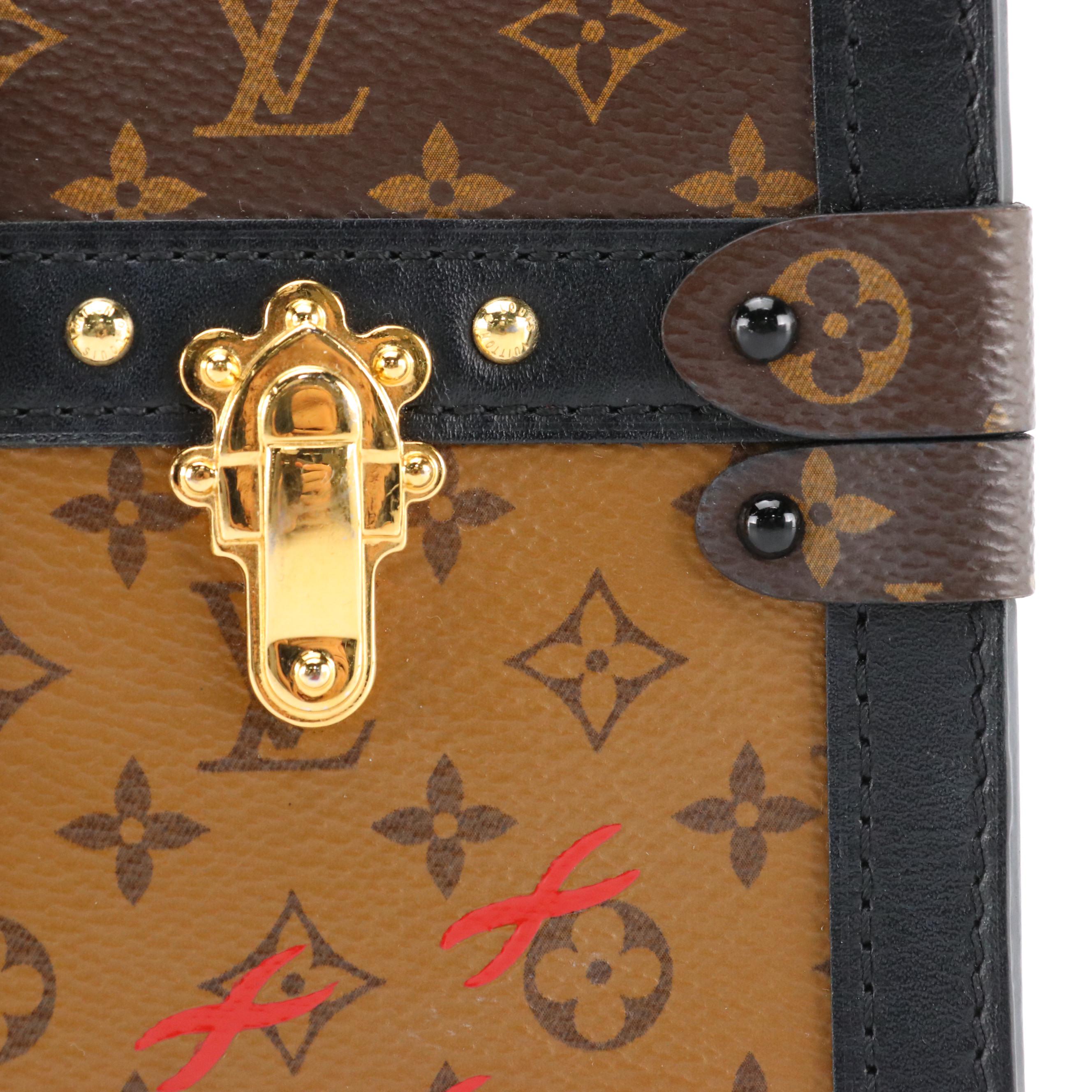 Louis Vuitton Convertible Trunk Clutch in Monogram Reverse Canvas and Leather
