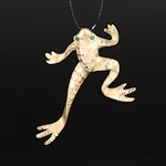 14K Emerald Frog Pendant