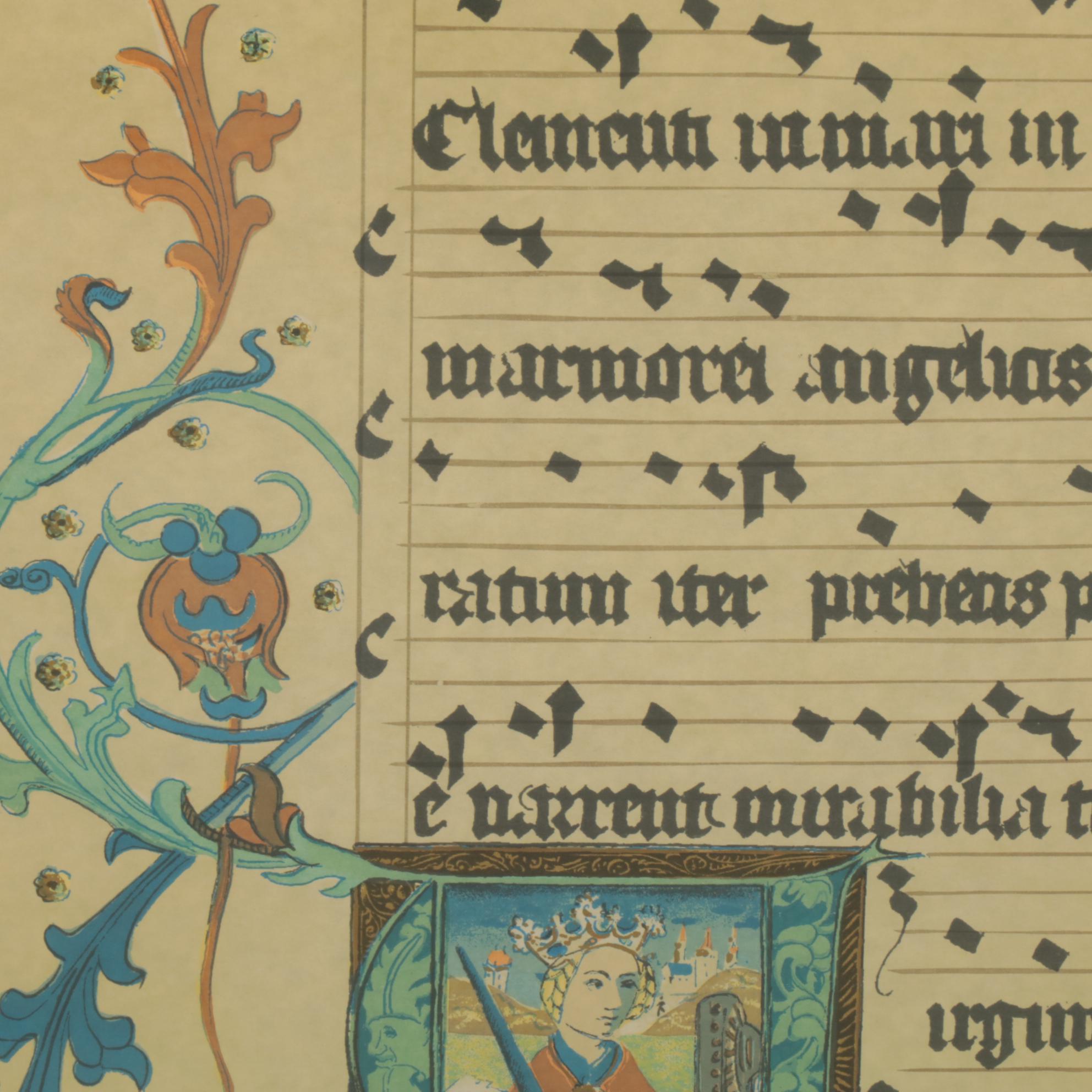 Illuminated Psalter Style Print