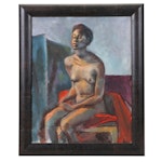 Edgar Yeager Female Nude Oil Painting