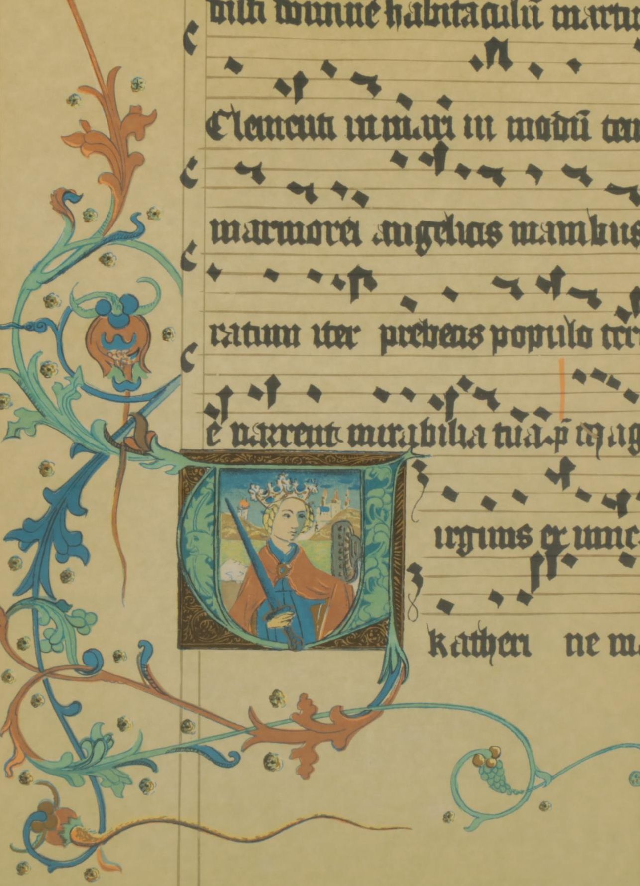 Illuminated Psalter Style Print
