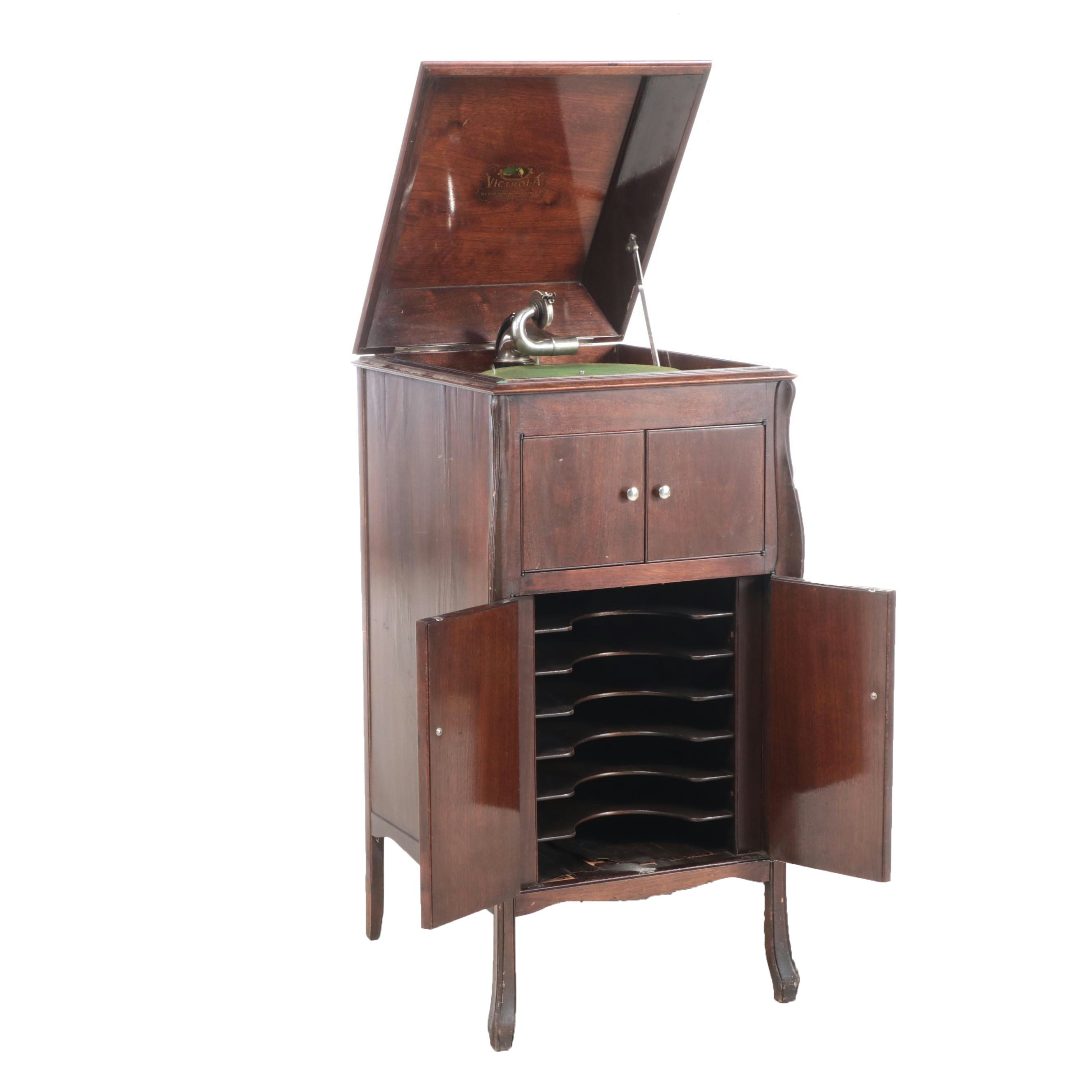 DRT Victor Victrola VV-90 Mahogany Phonograph, Early 20th Century