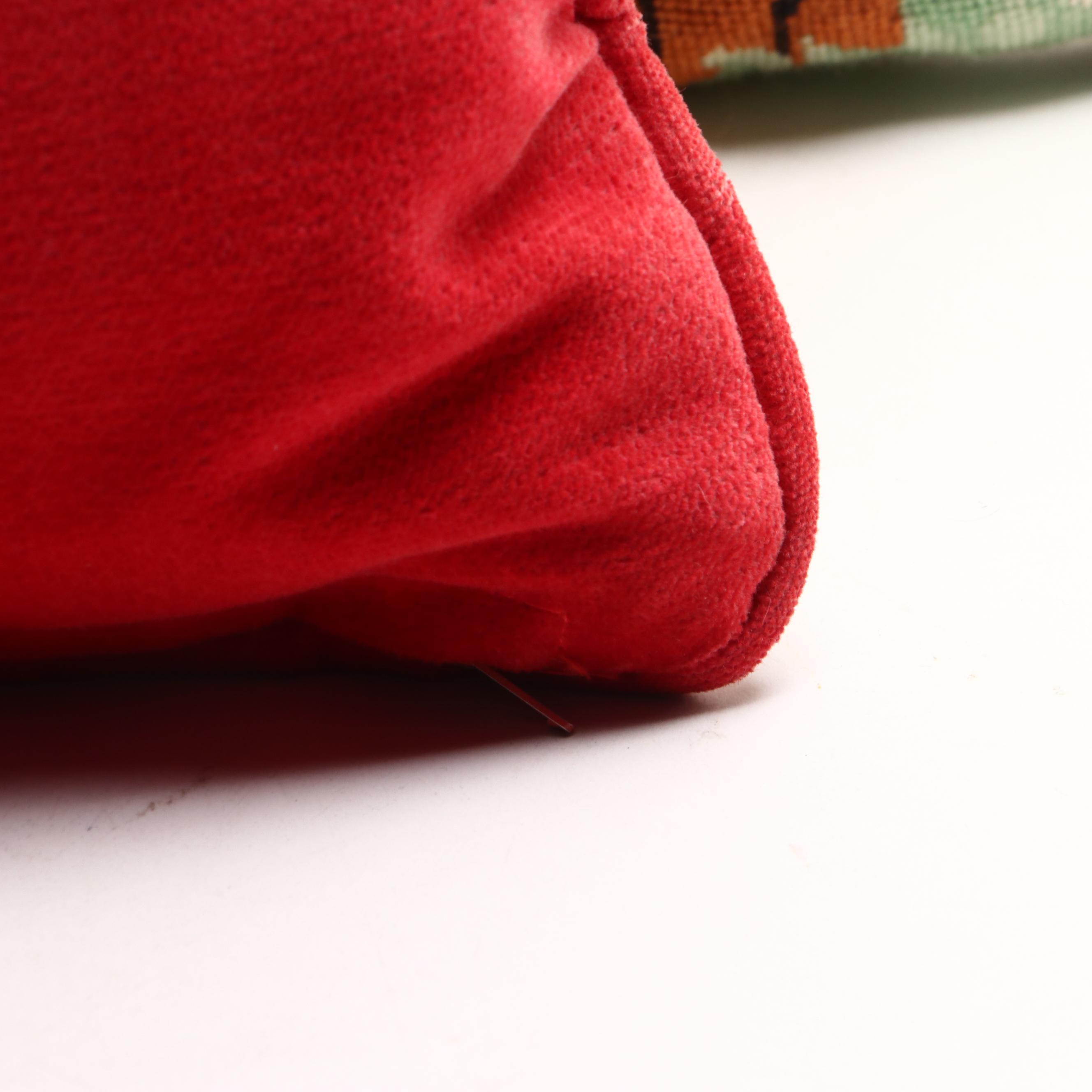 Handmade Needlepoint Throw Pillows with Animal and Floral Motifs