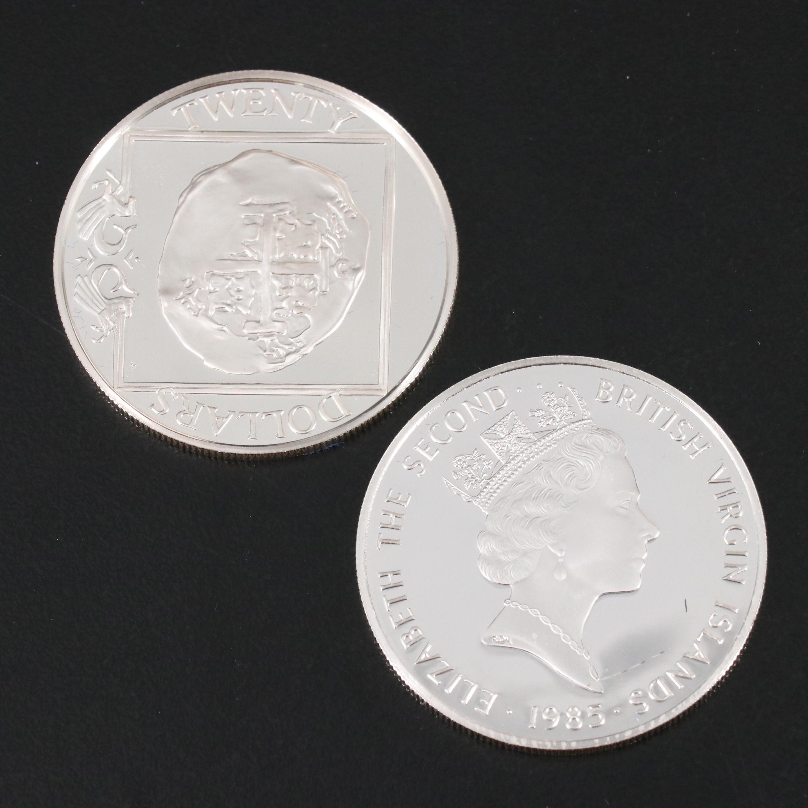 "Treasure Coins of the Caribbean" Coin Set, 1985