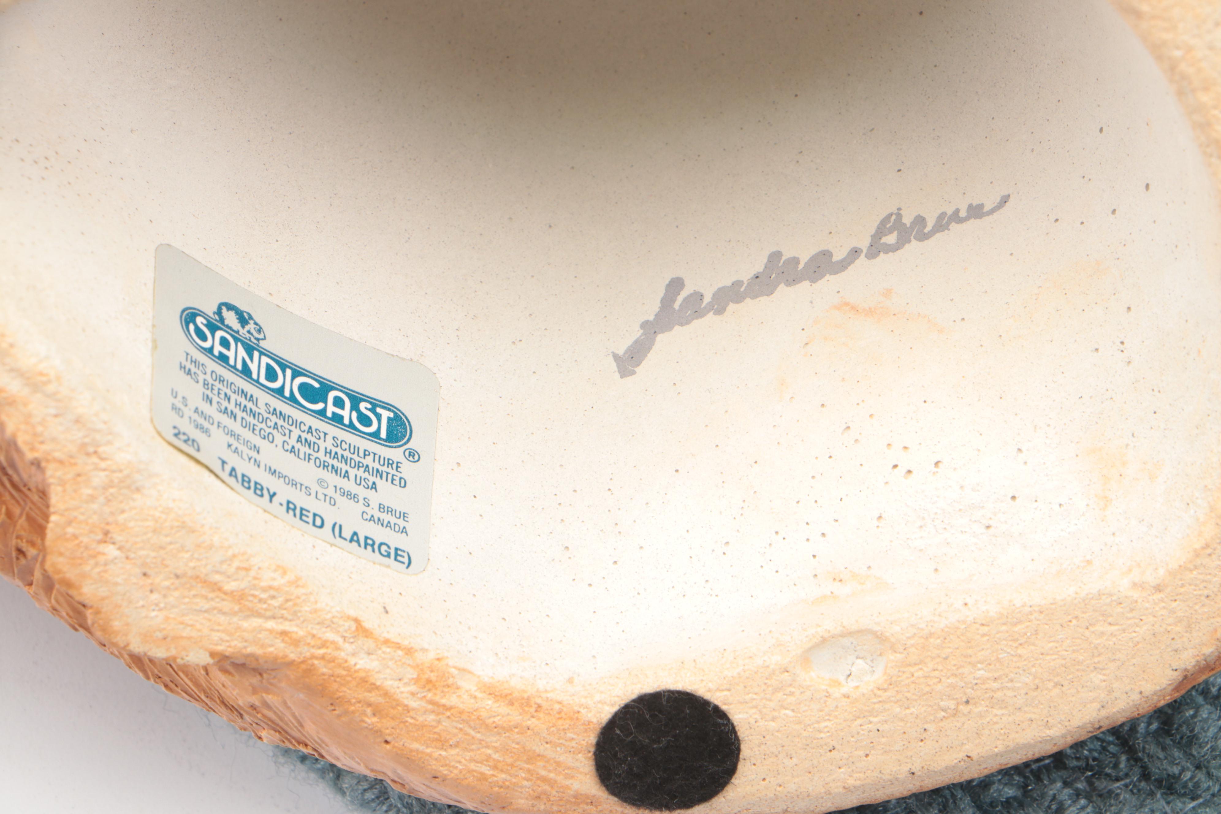 Sandicast "Tabby-Red" Figurine with Fabric Cat Figurines and More