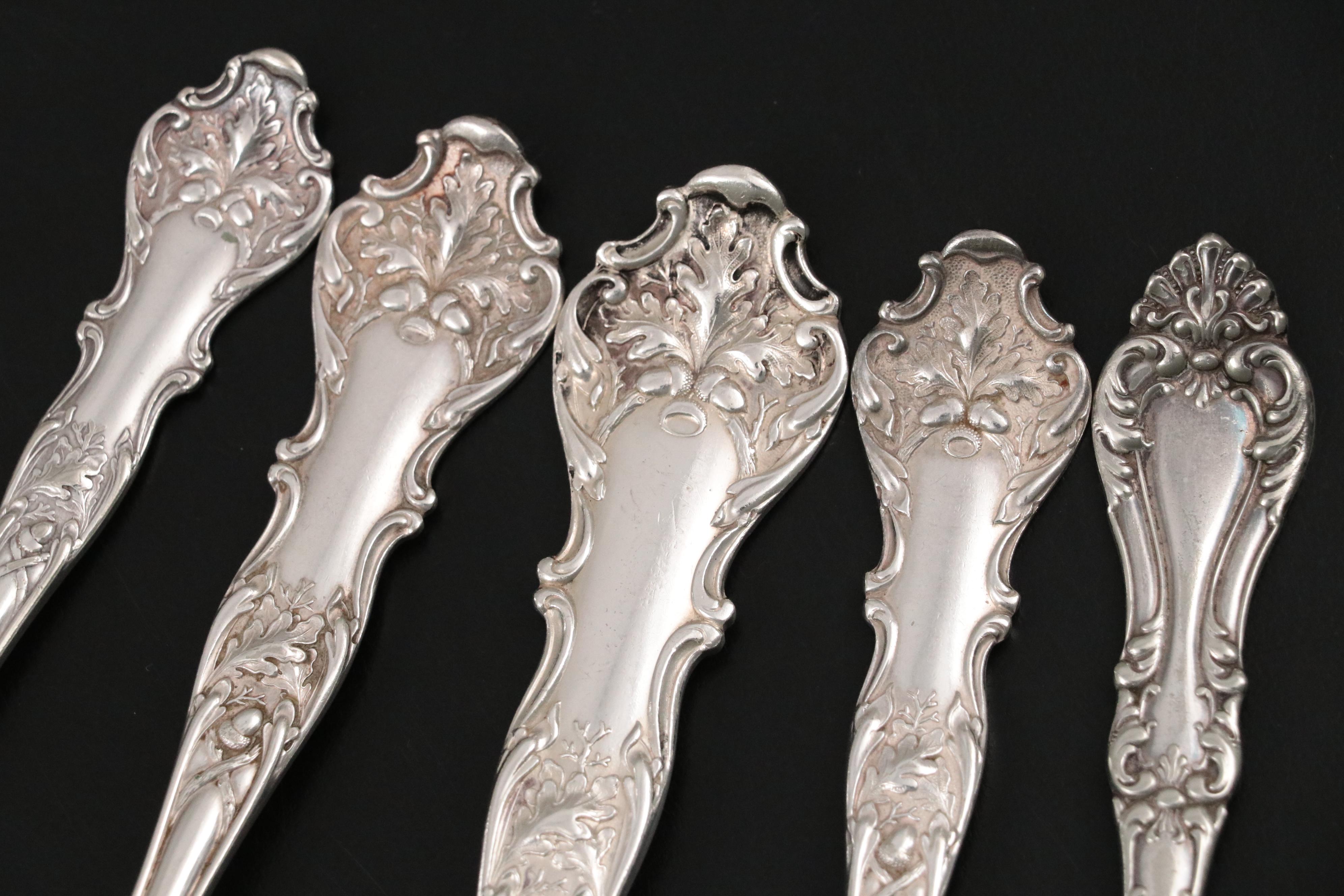 Rogers Bros "Charter Oak" Silver Plate Flatware with Other Silver Plate Flatware