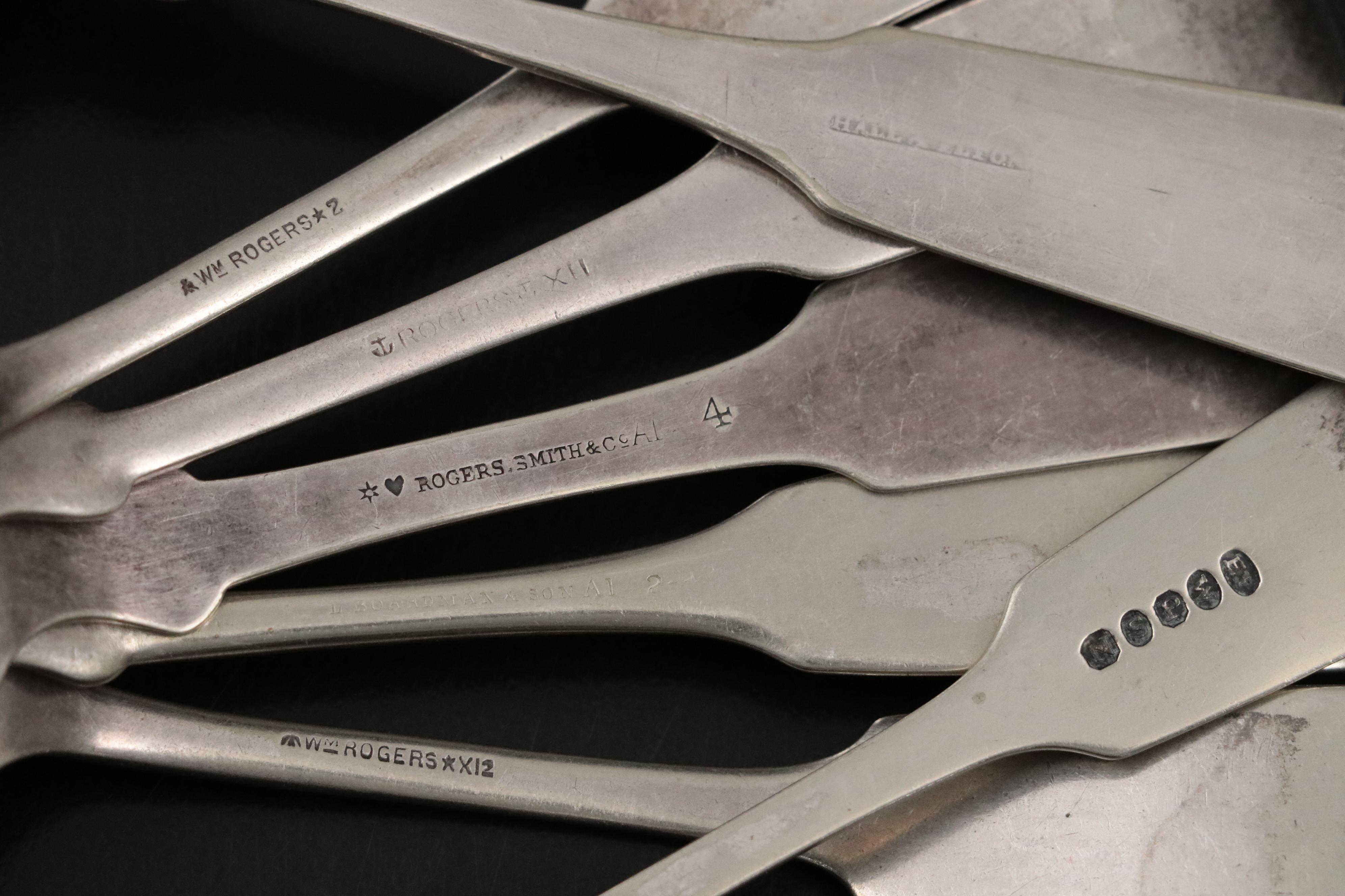 Rogers Bros "Charter Oak" Silver Plate Flatware with Other Silver Plate Flatware