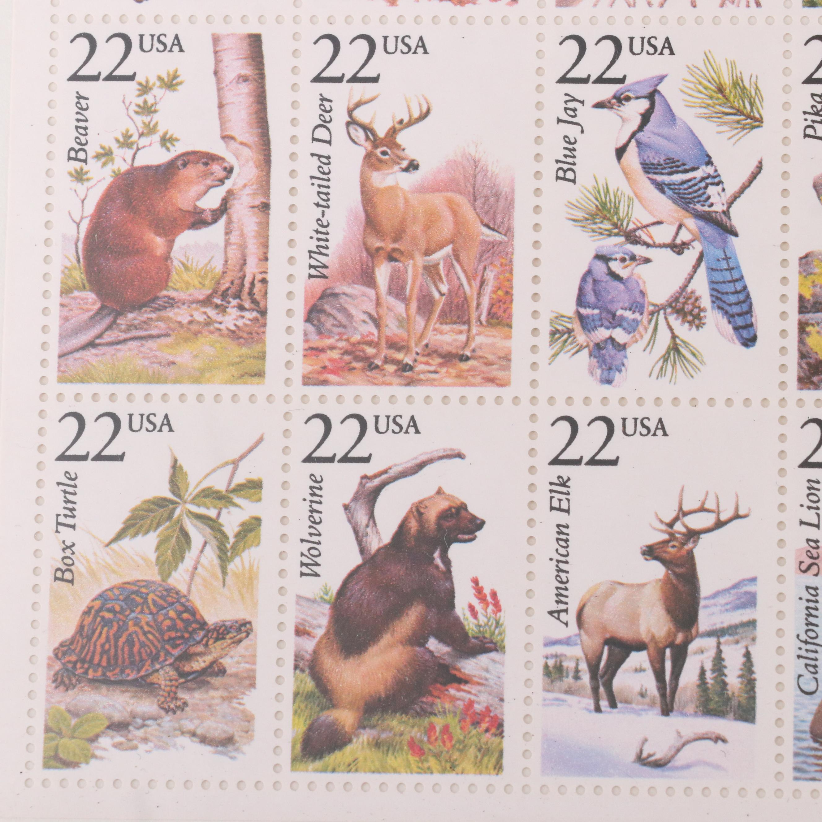 Eleven Vintage U.S. Postage Stamp Sets