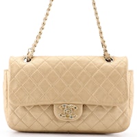 Chanel Precious Jewel Single Flap Medium Bag in Quilted Lambskin Leather
