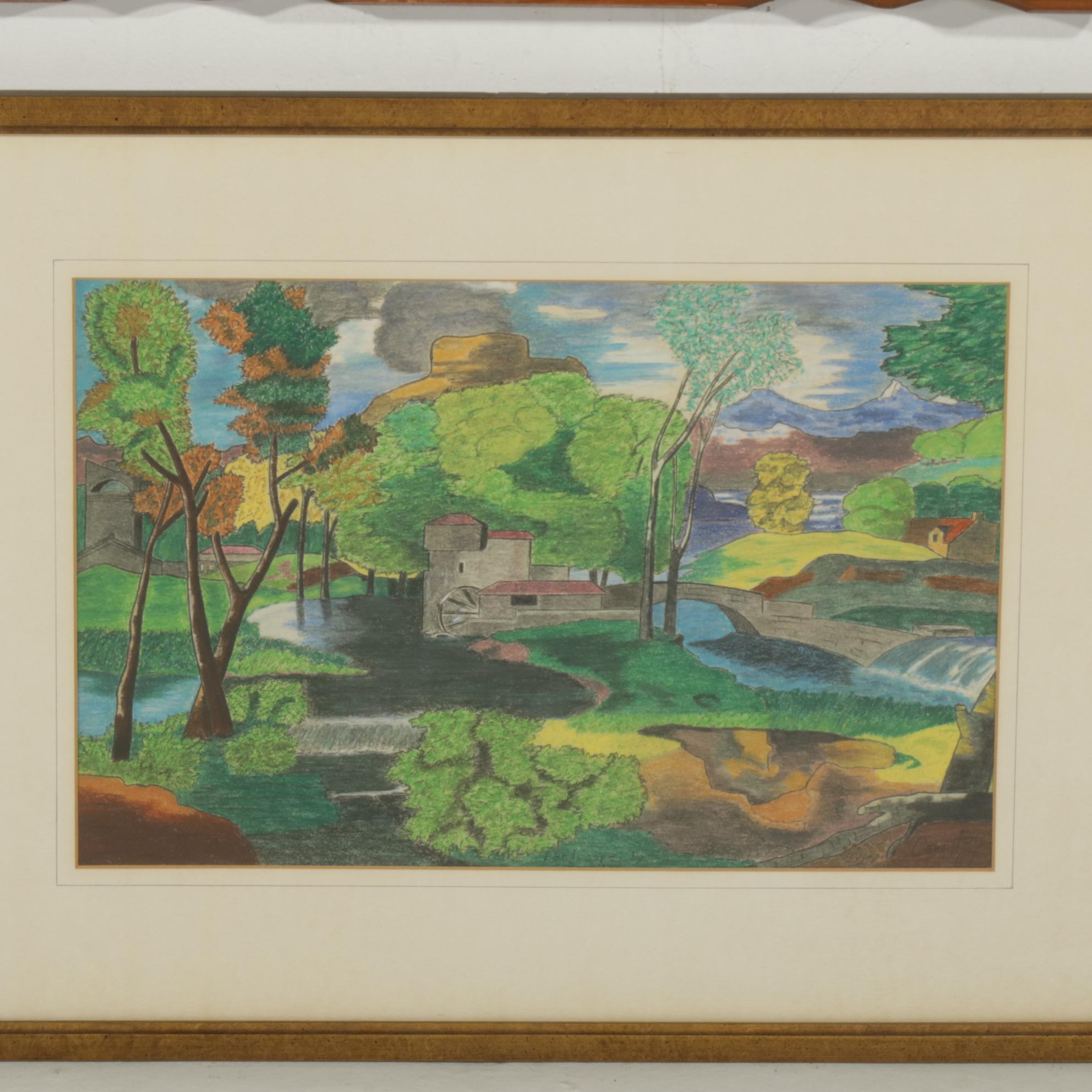 Colored Pencil Landscape Drawings