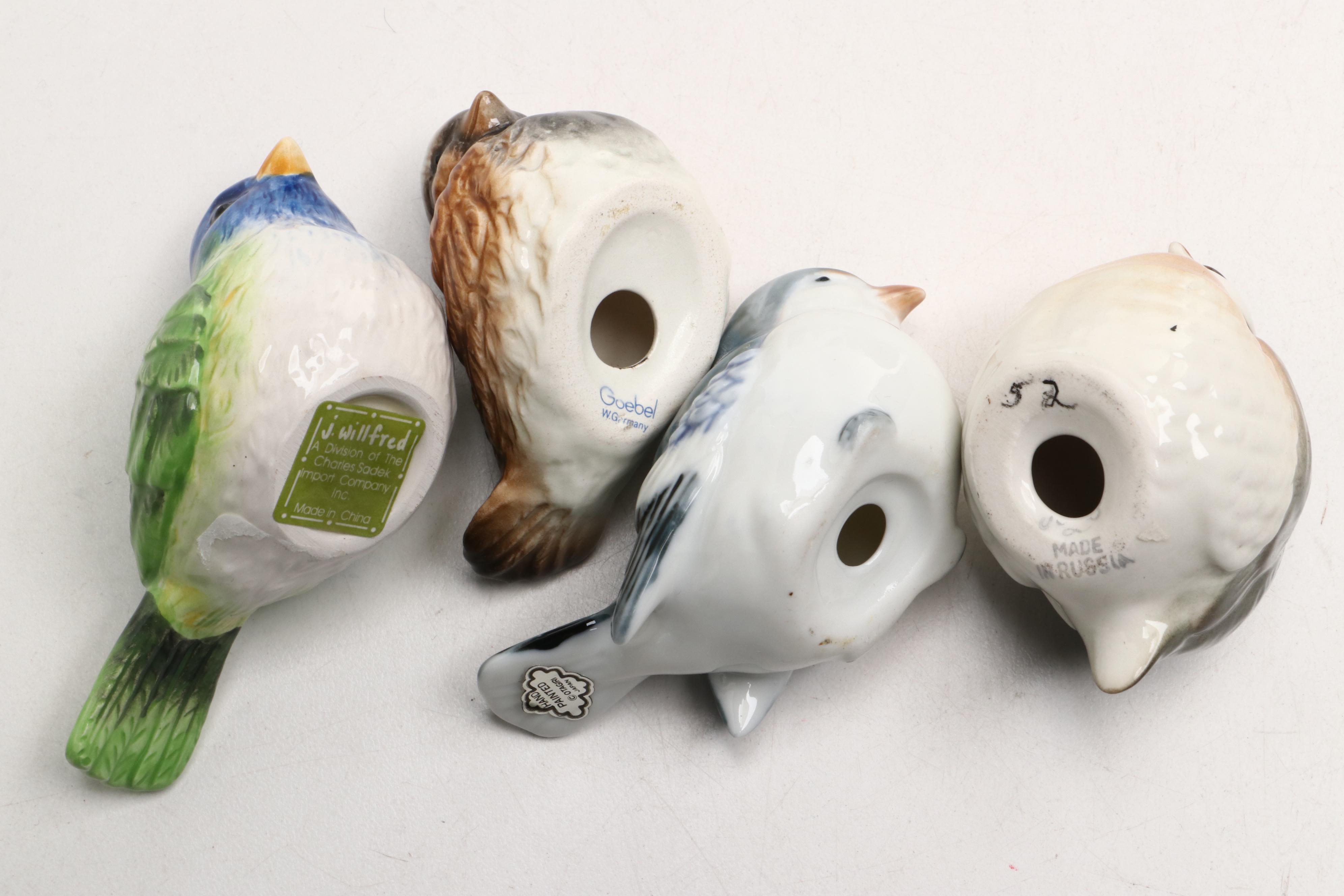 Goebel, Royal Copenhagen, Otagiri and More Bird Figurines and Shaker