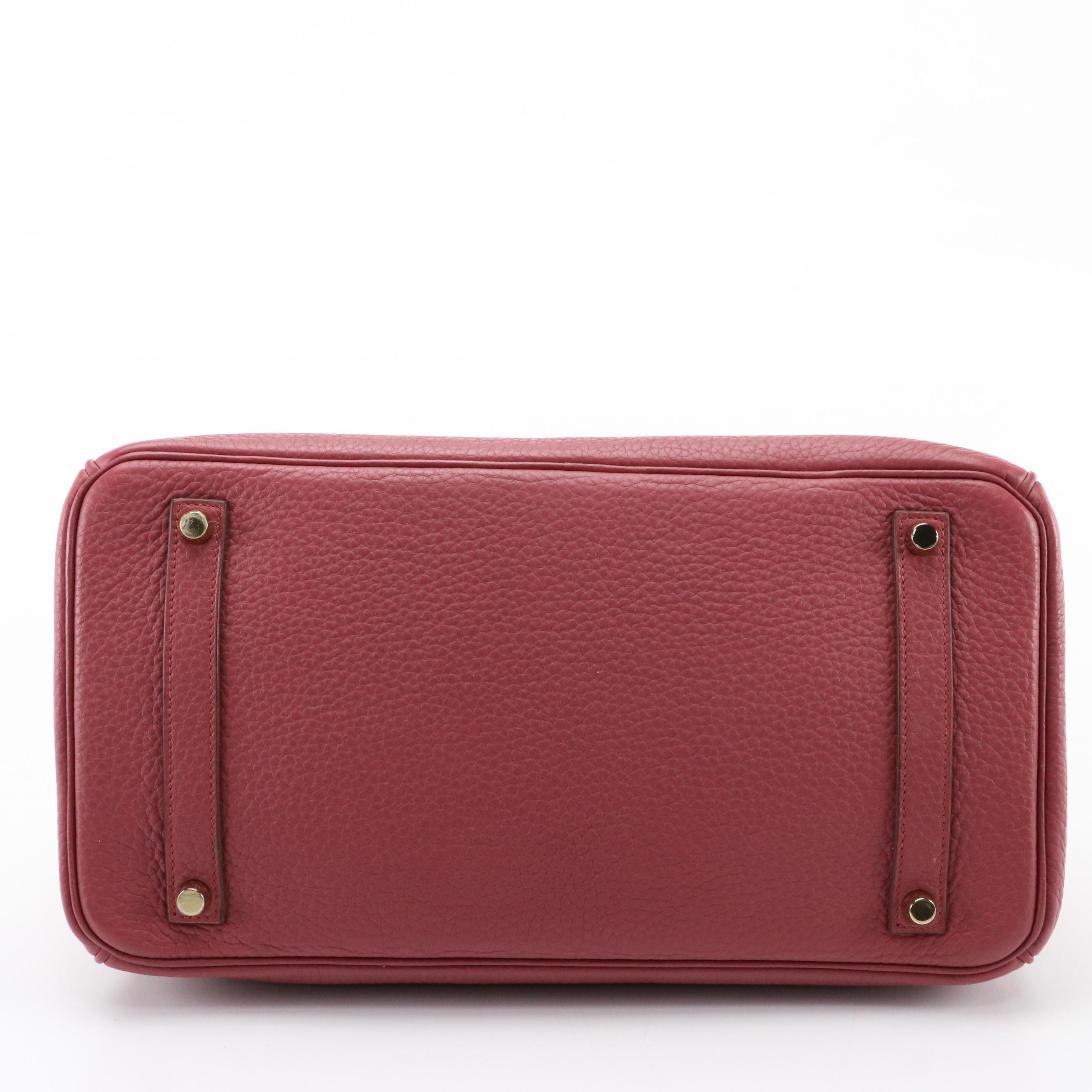 Hermès Birkin 35 Satchel in Bois de Rose Clémence Leather with Gold Hardware