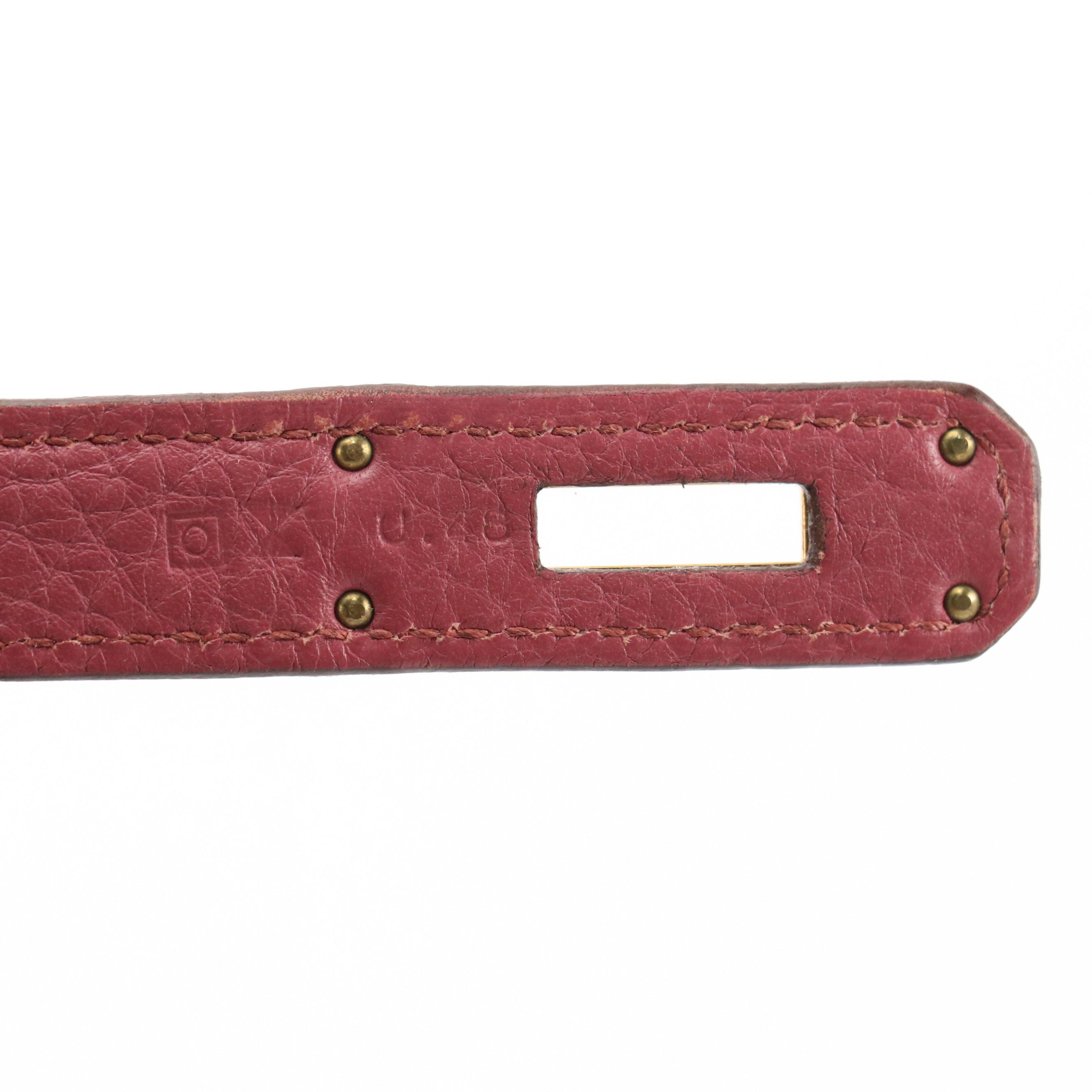 Hermès Birkin 35 Satchel in Bois de Rose Clémence Leather with Gold Hardware