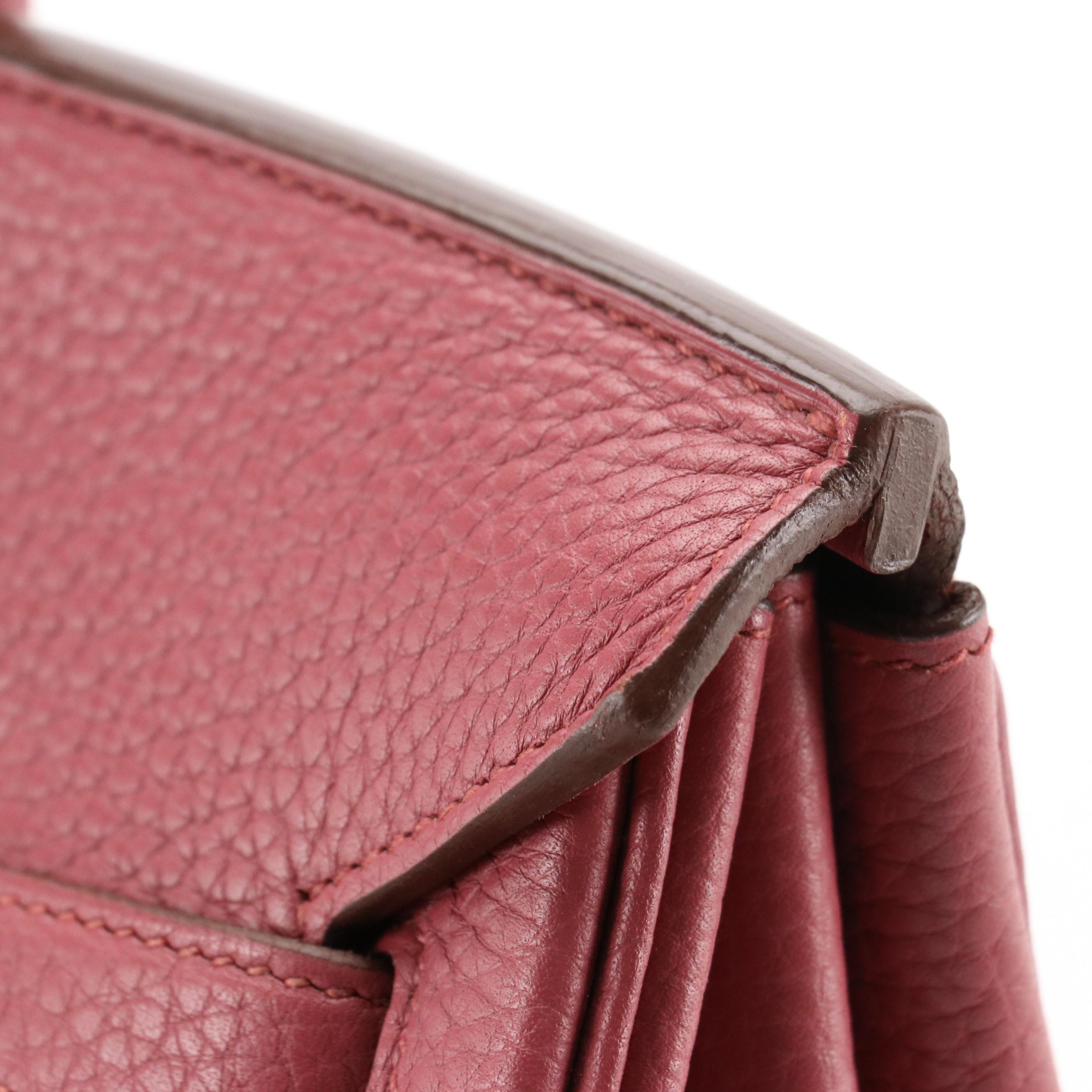 Hermès Birkin 35 Satchel in Bois de Rose Clémence Leather with Gold Hardware