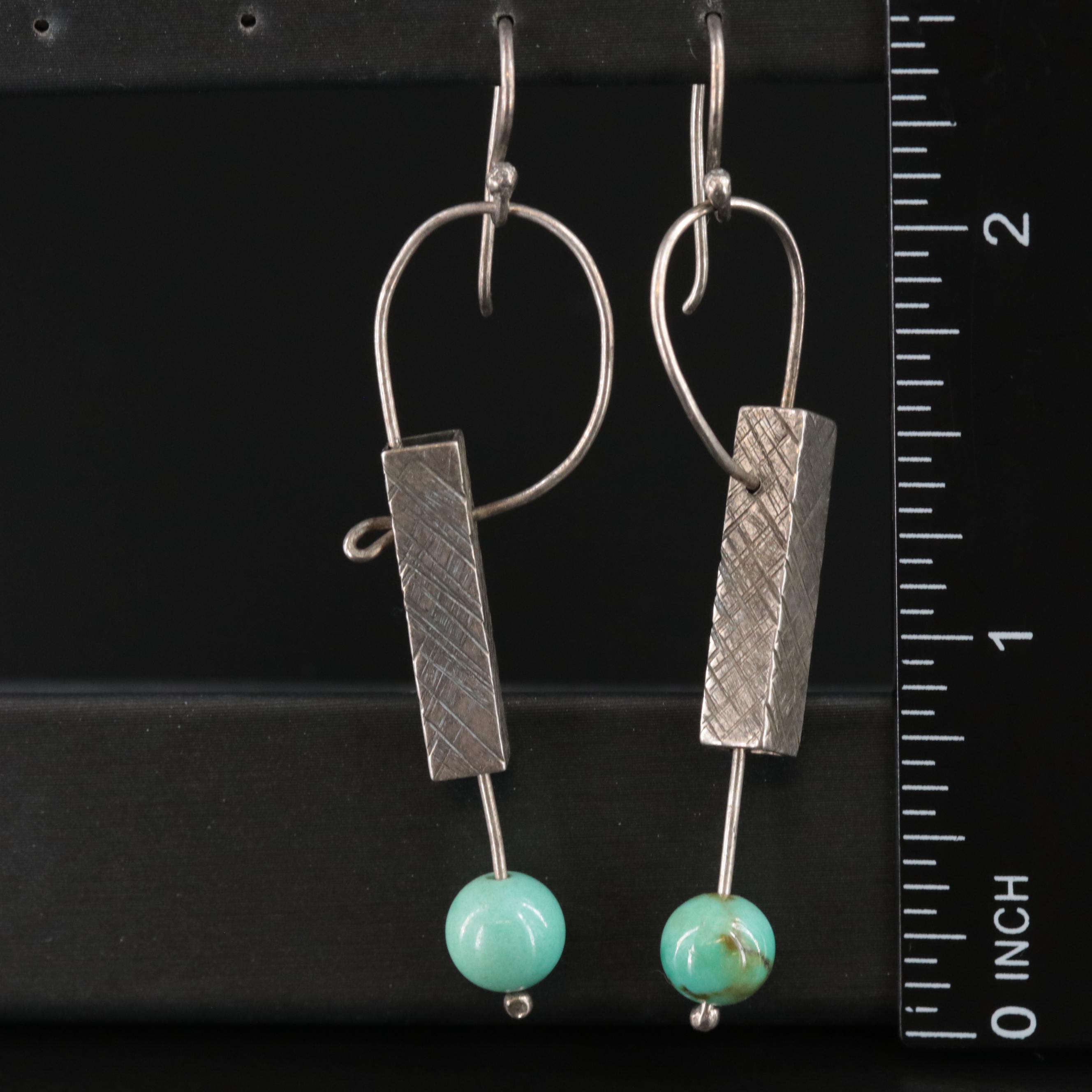 Artisan Sterling Earring Collection Including Pearls, Turquoise and Labradorite