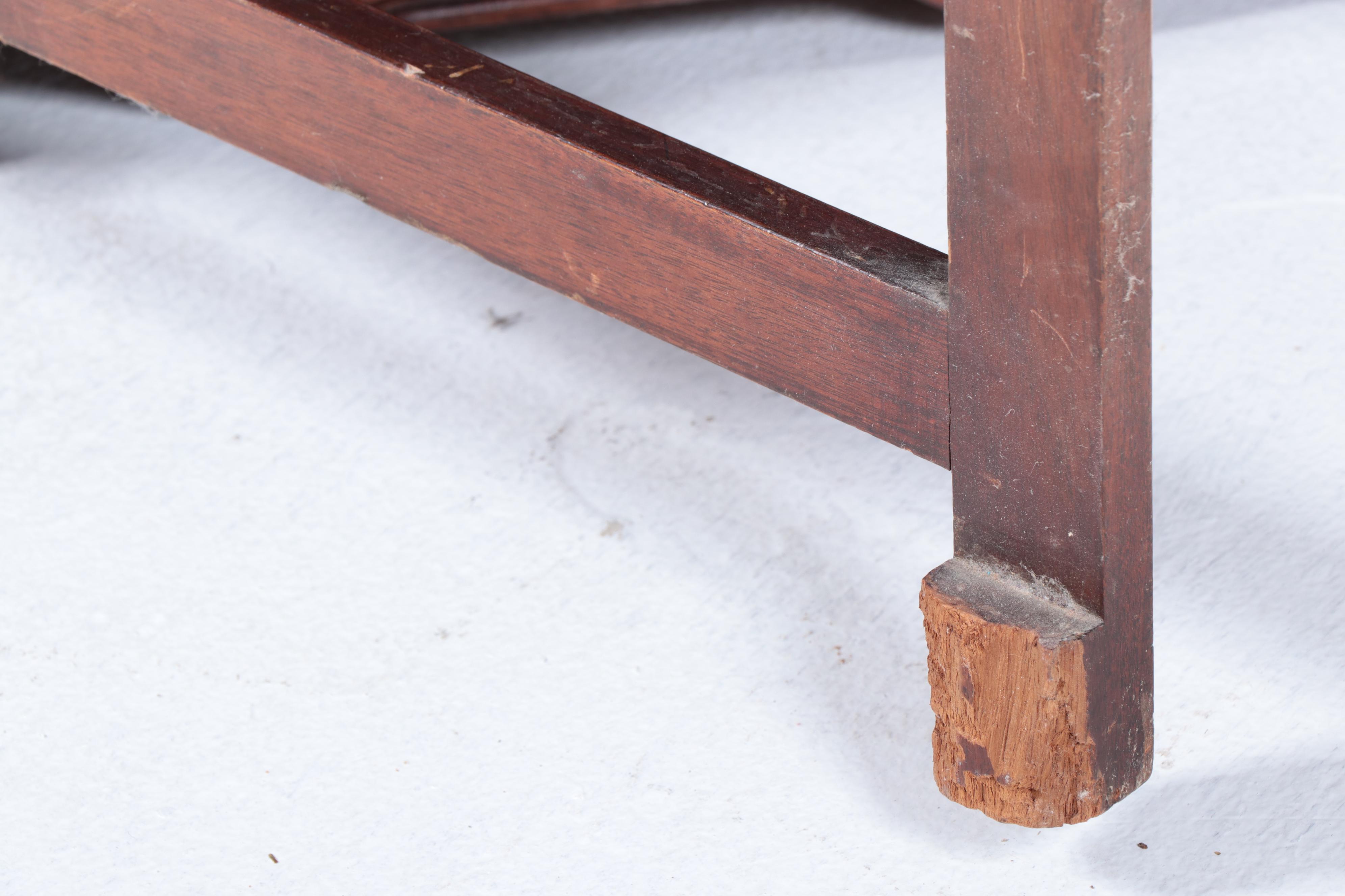 French Provincial Style Mahogany Two-Drawer File Cabinet with Drop Leaf