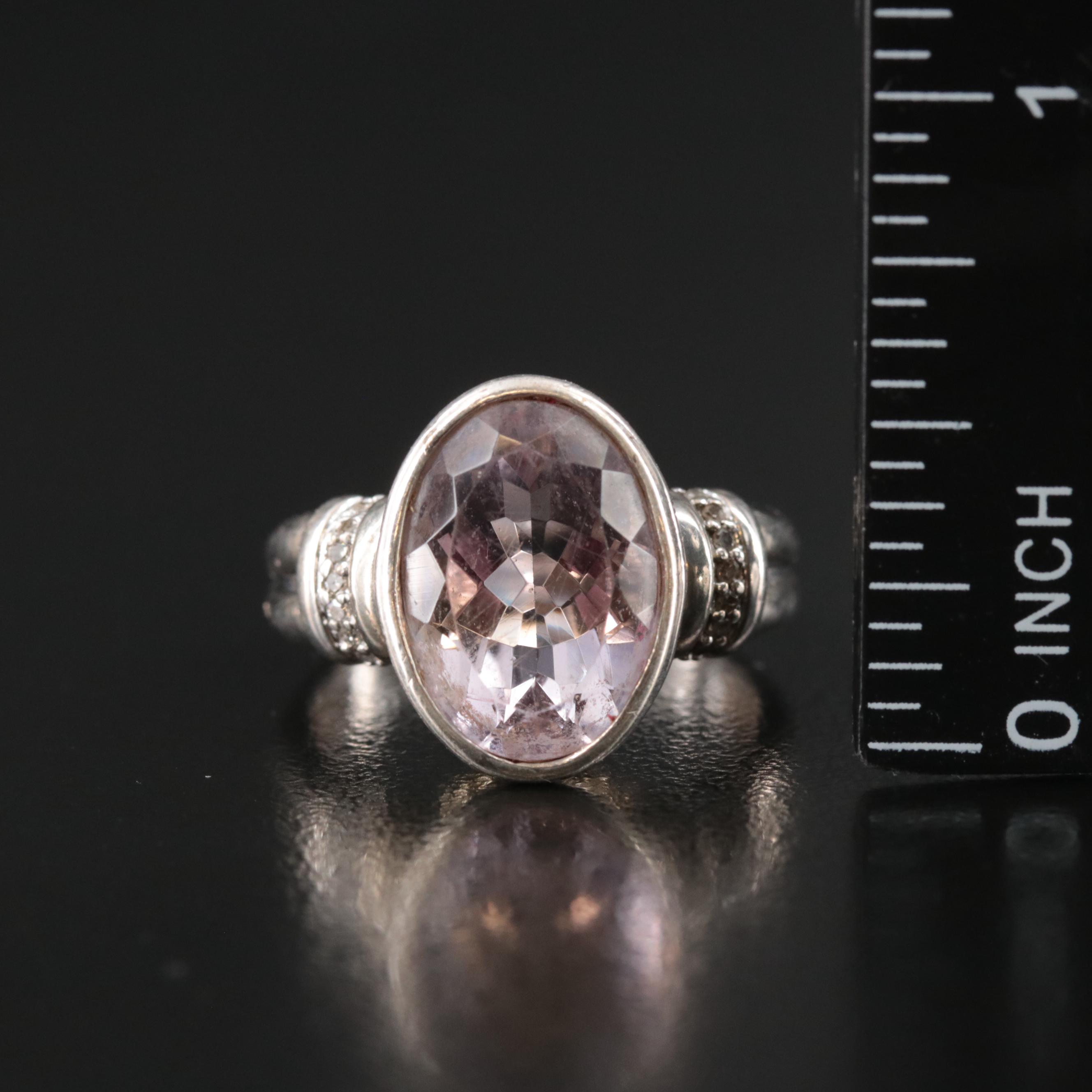 Sterling Gemstone Rings, Enamel Band and Art Glass Earrings