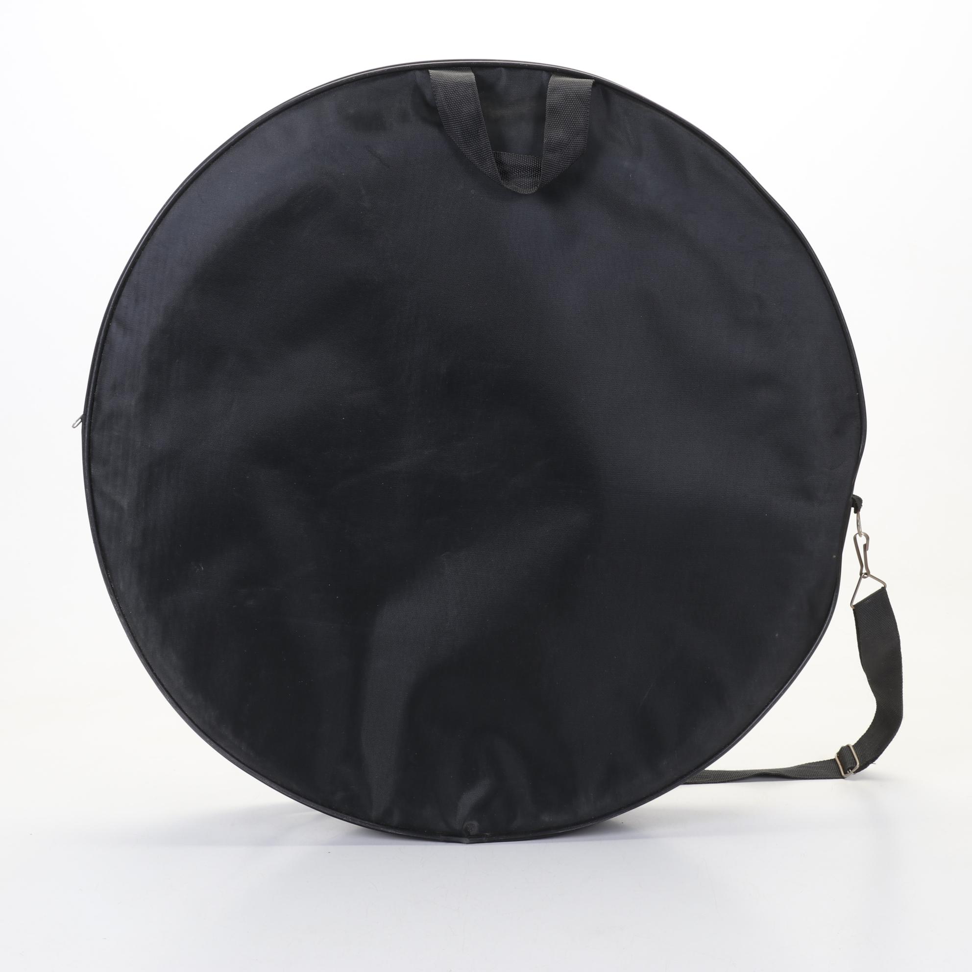 Turkish Bendir Hand Drum with Inlaid Decoration and Carrying Case