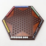 Bombay Chinese Checkers and Marble Solitaire Board Games, Late 20th Century