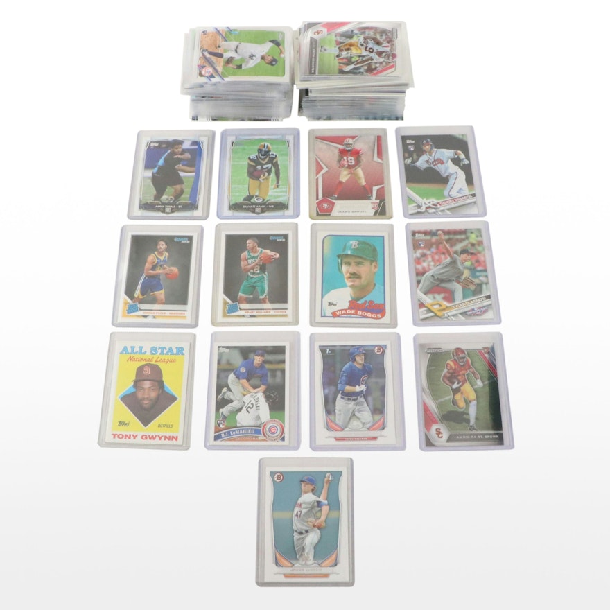 Bowman and Other Sports Cards with Aaron Donald, Davante Adams, DeGrom, Deebo