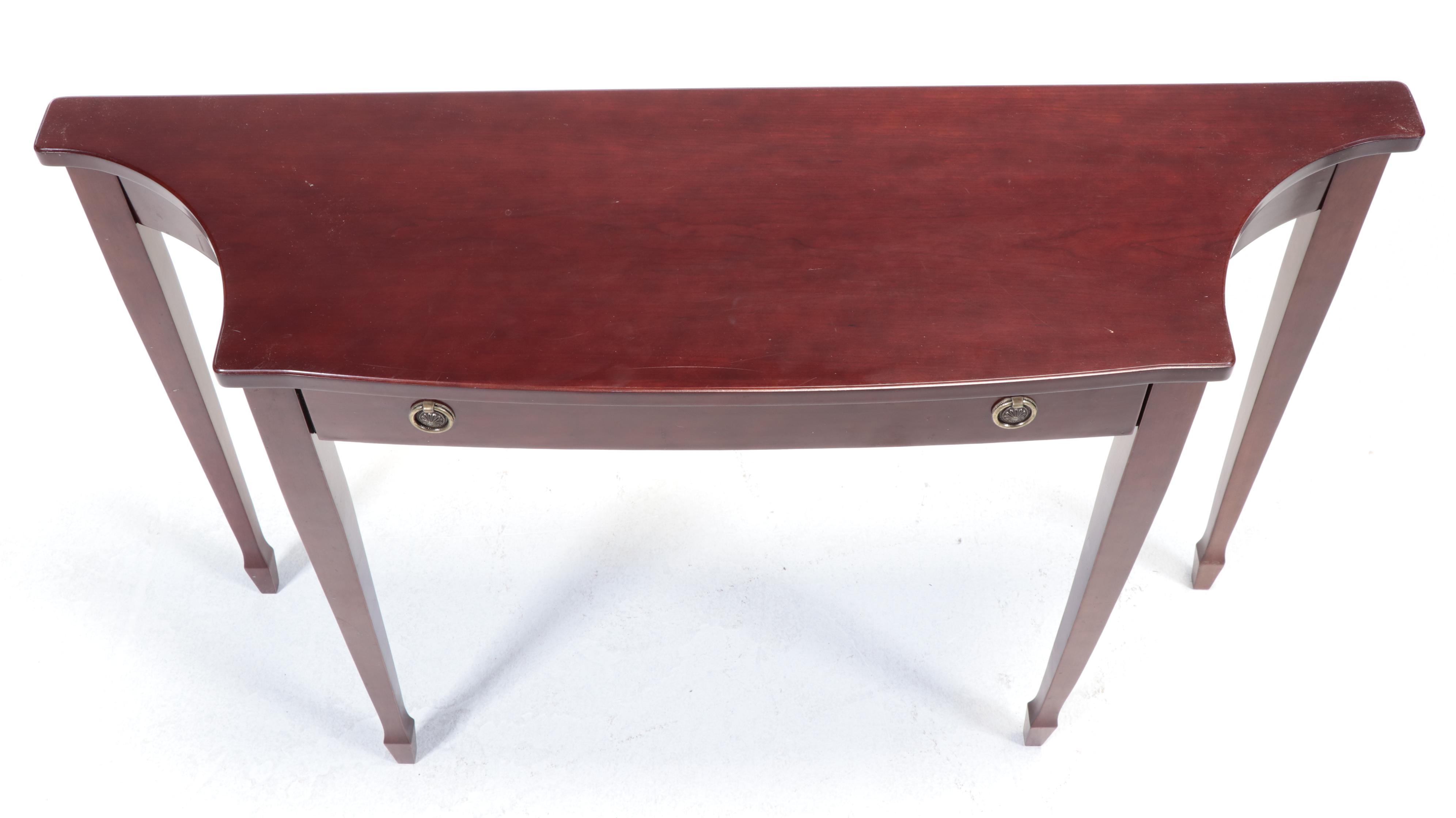 The Bombay Company Federal Style Mahogany-Stained Console Table