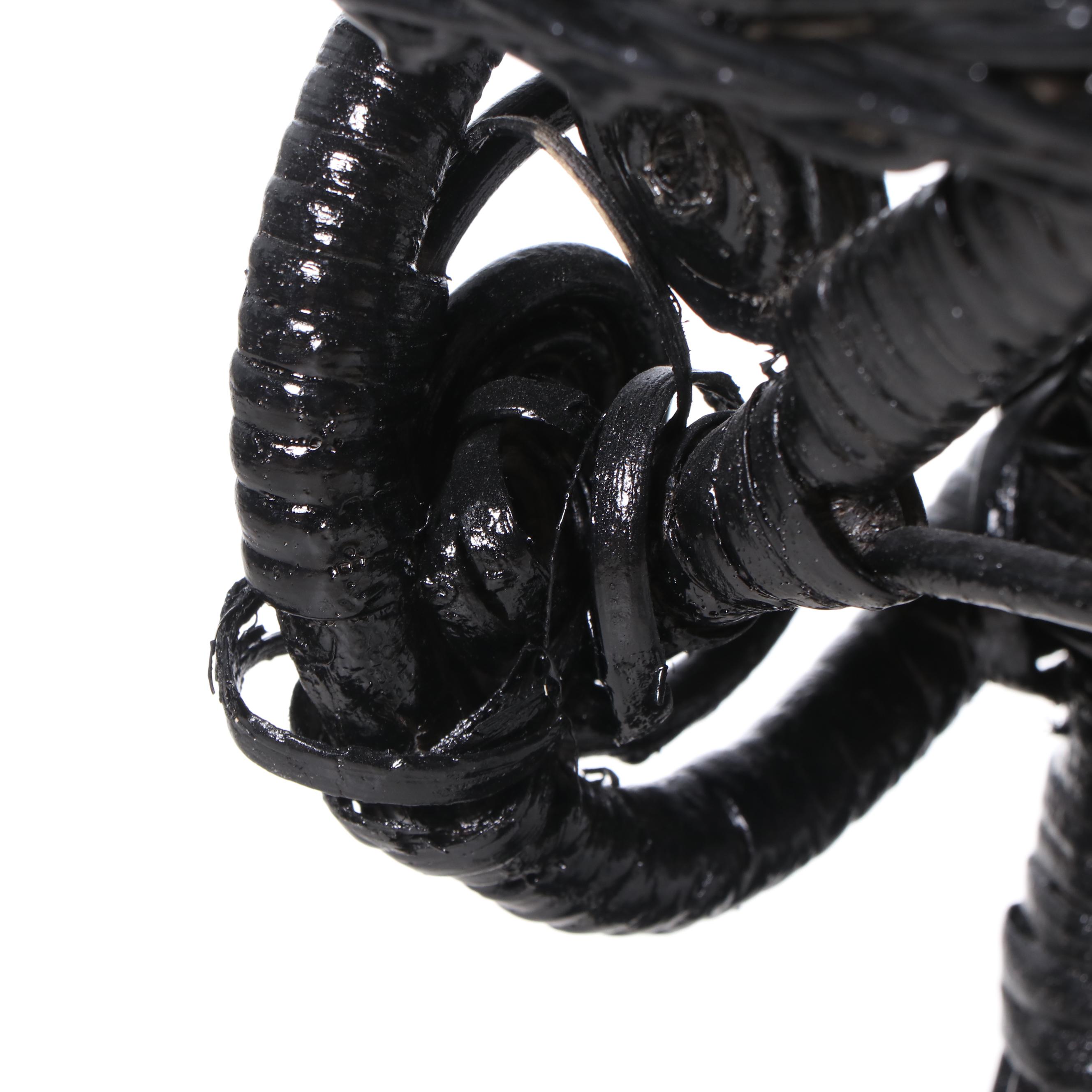 Painted Wicker Console Table