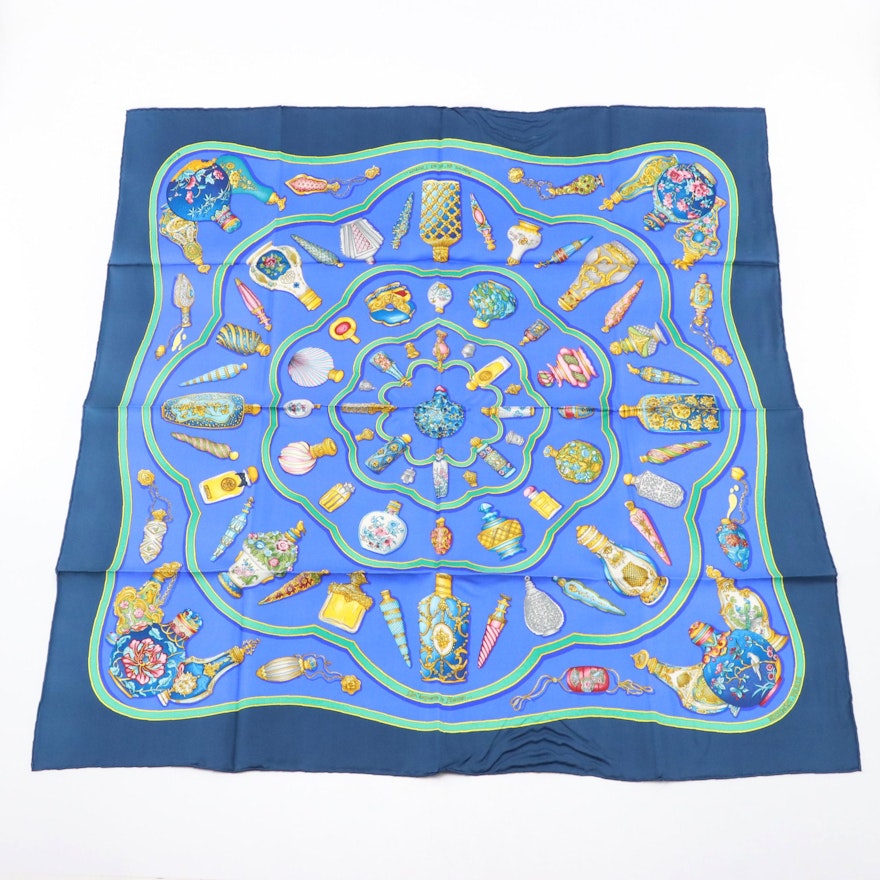 Hermès "Pourvu qu'on ait l'ivresse" Silk Twill Scarf 90 with Sleeve