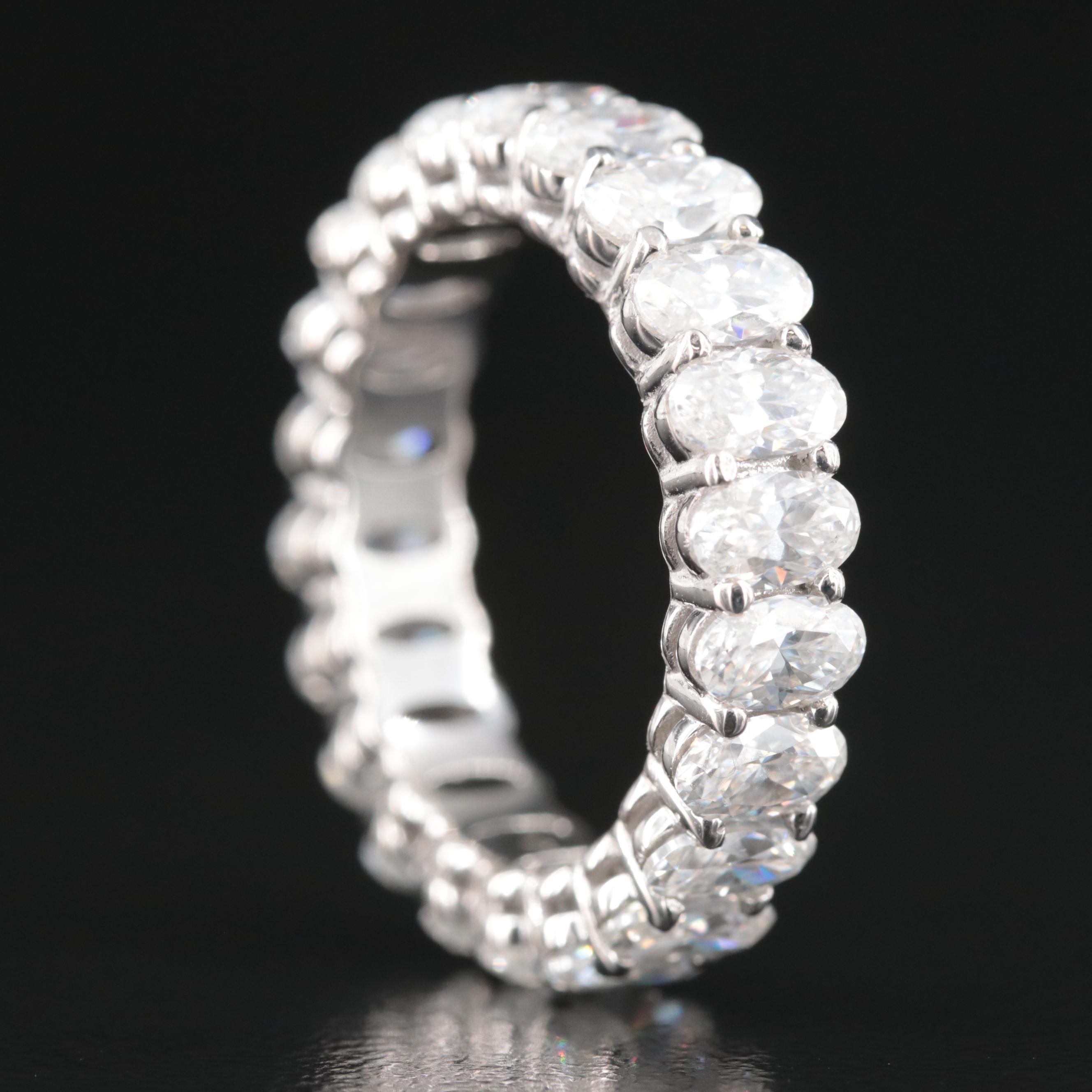 10K Moissanite Eternity Band