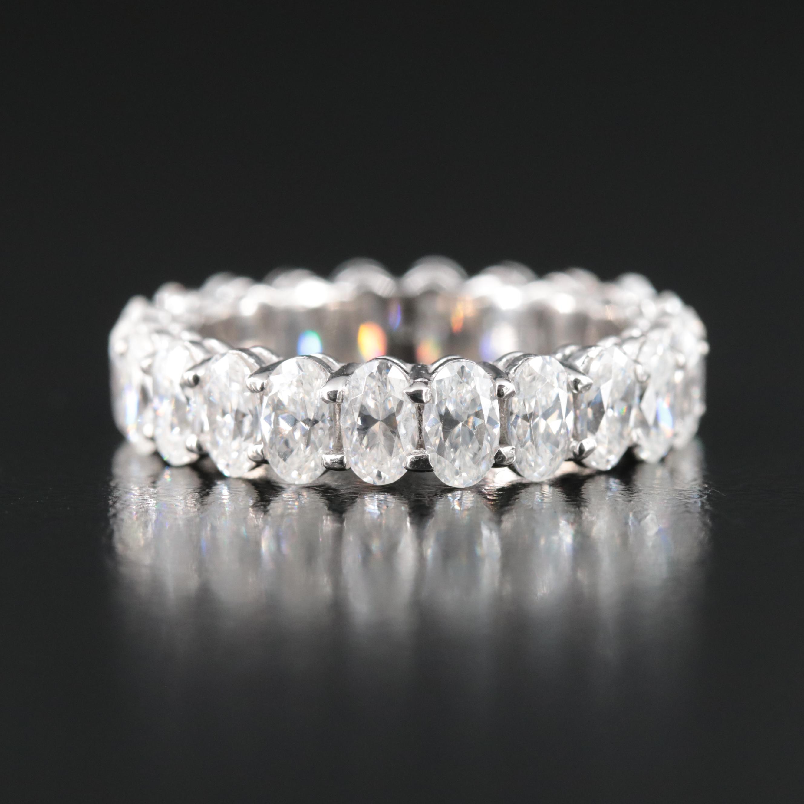 10K Moissanite Eternity Band