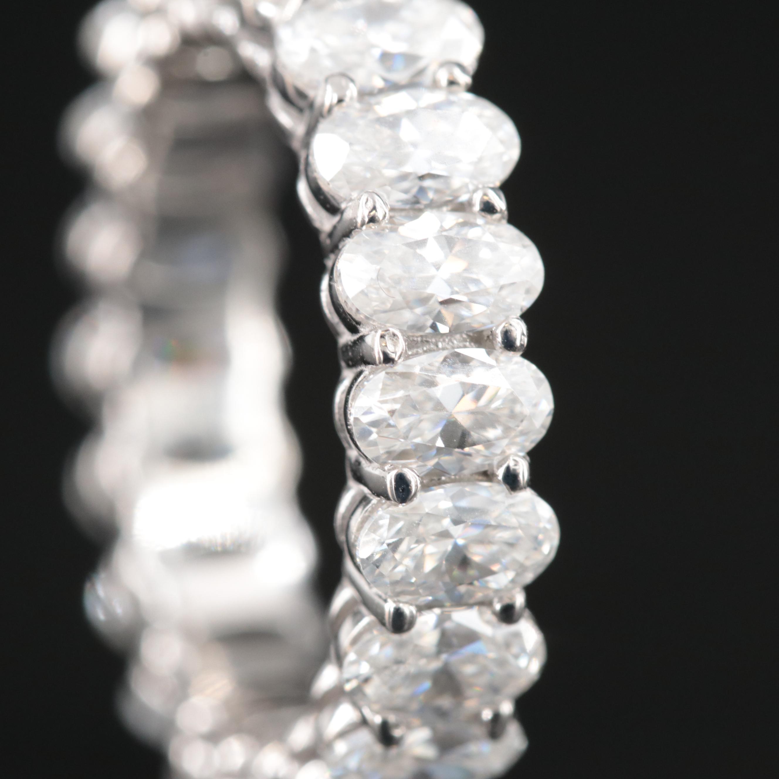 10K Moissanite Eternity Band