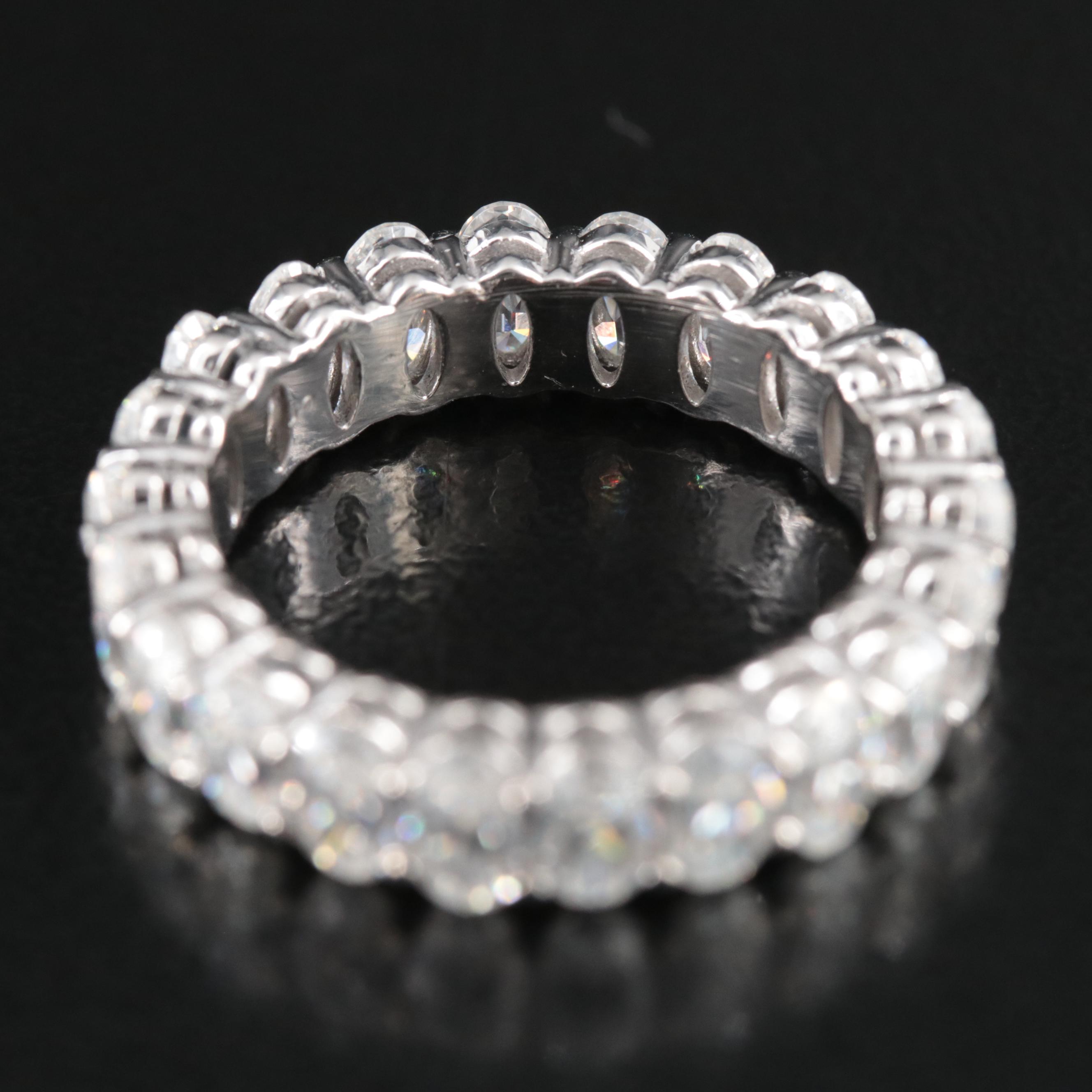 10K Moissanite Eternity Band