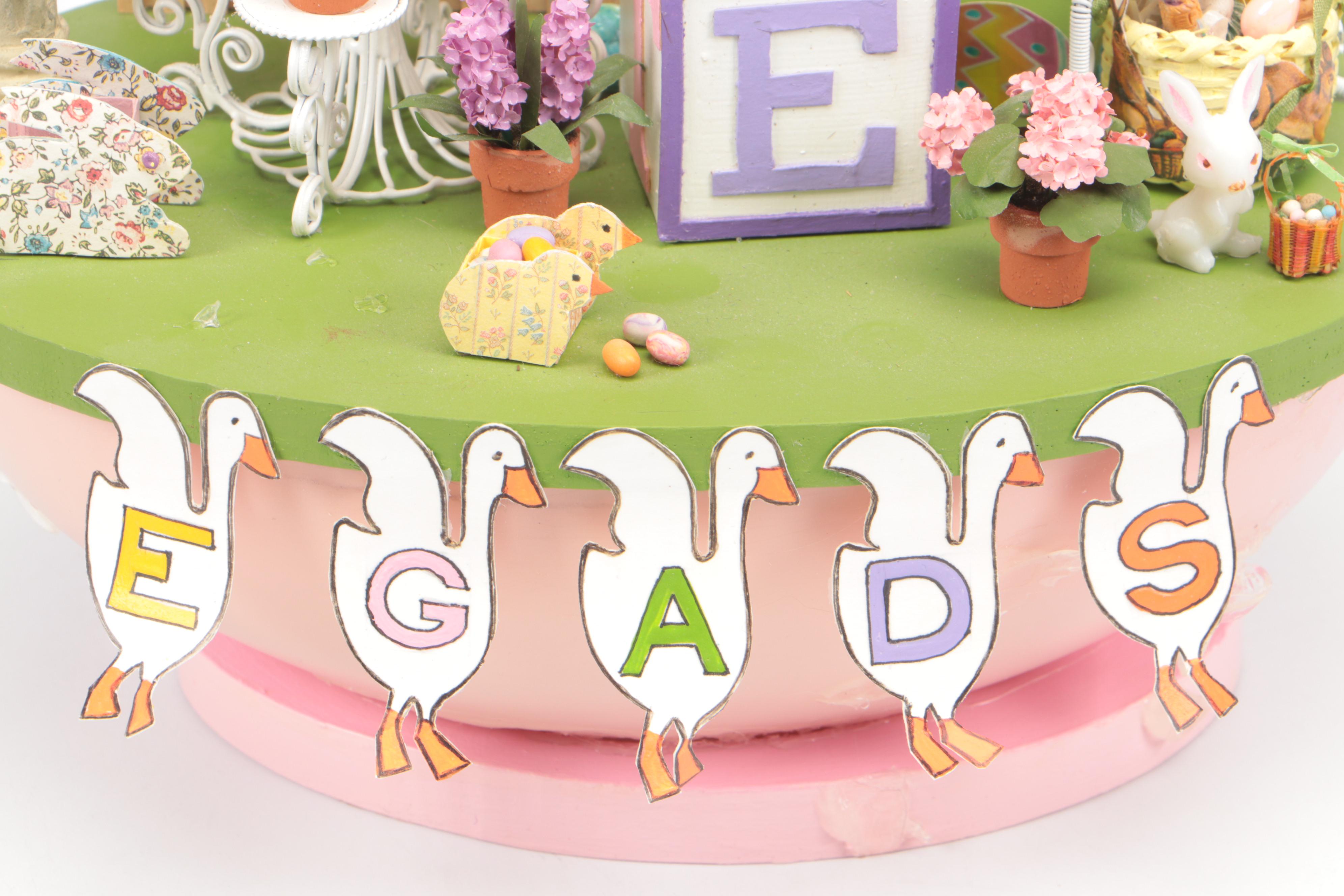 Resin and Papier-Mâché Easter Table Decoration