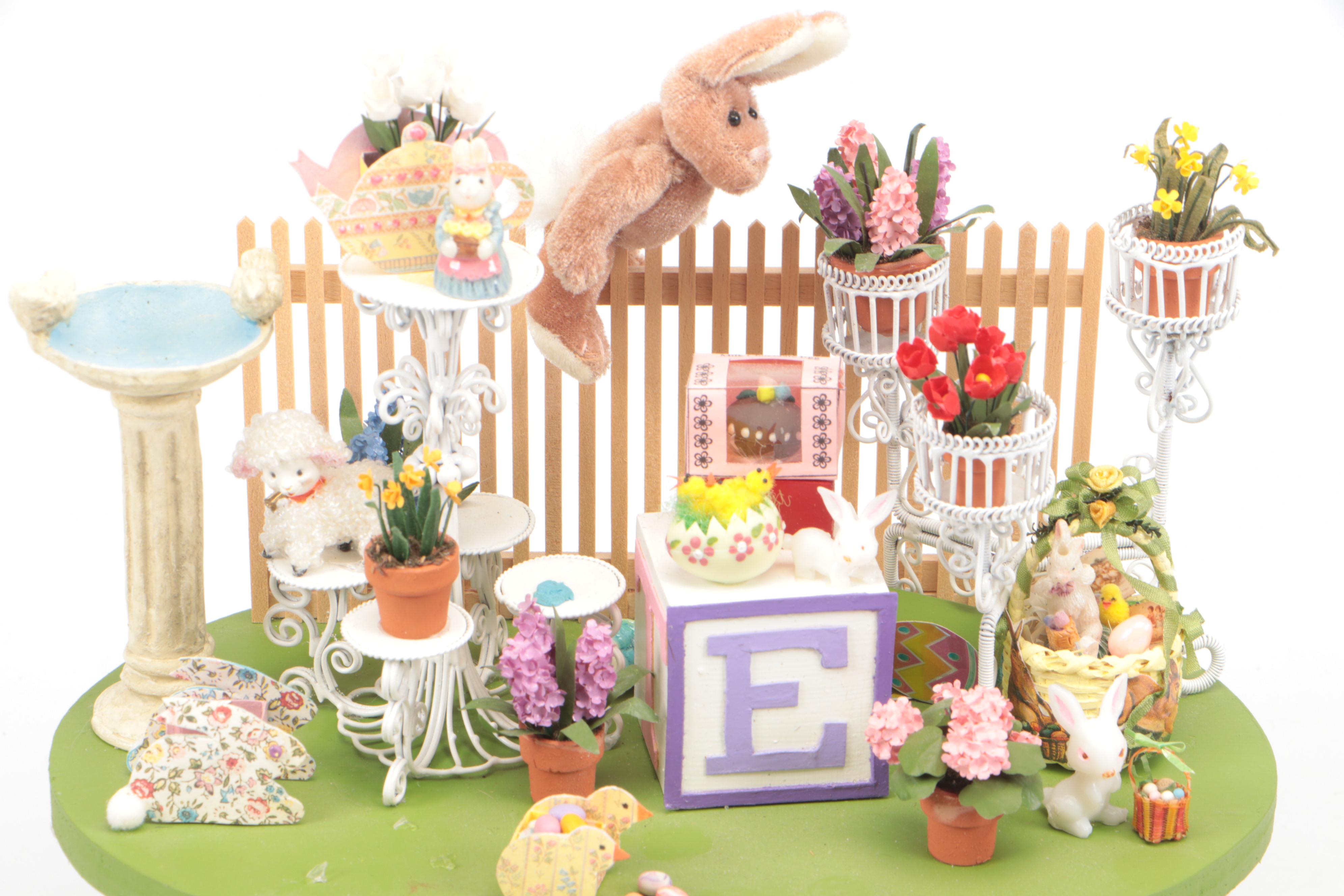 Resin and Papier-Mâché Easter Table Decoration