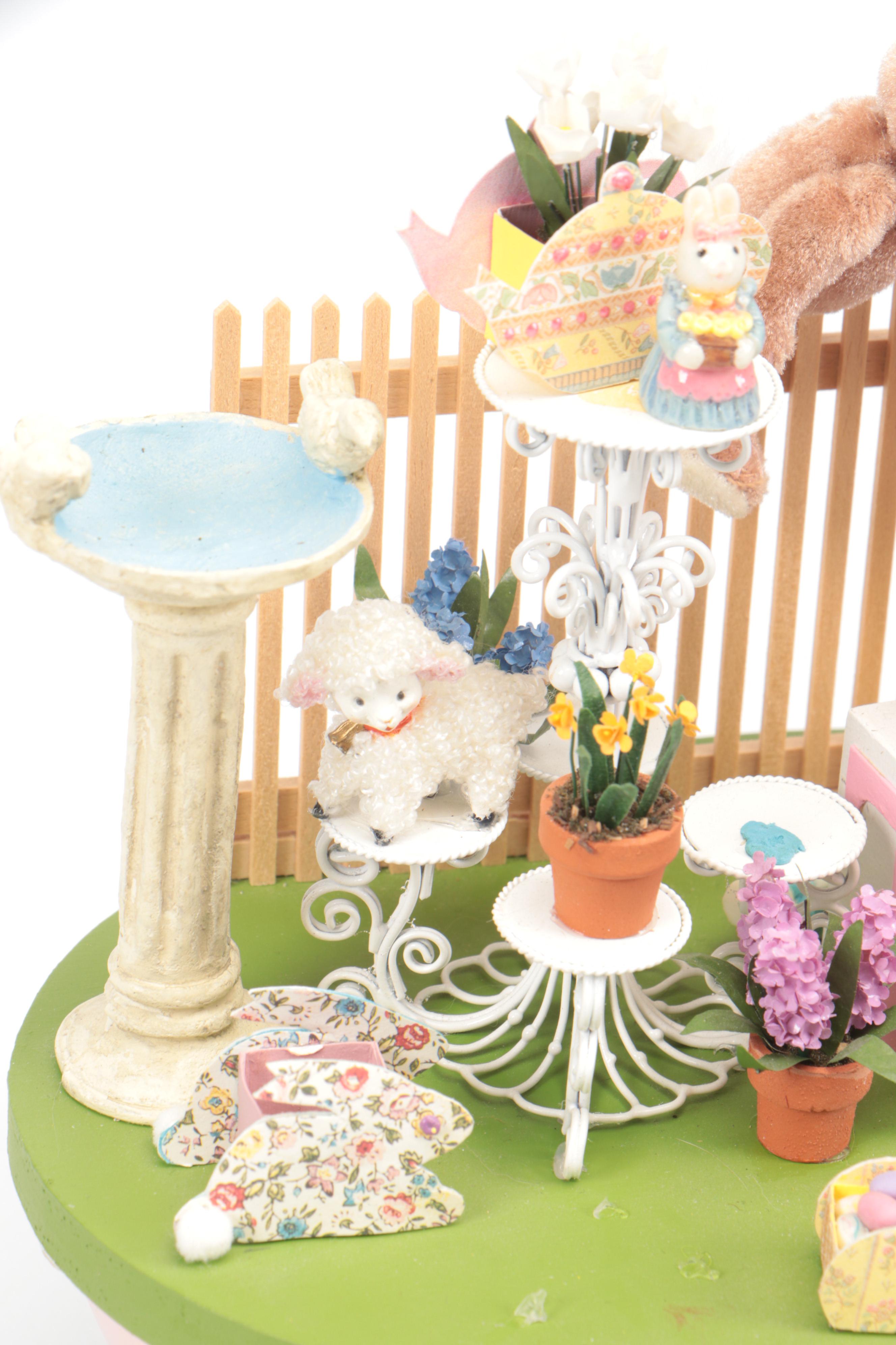 Resin and Papier-Mâché Easter Table Decoration