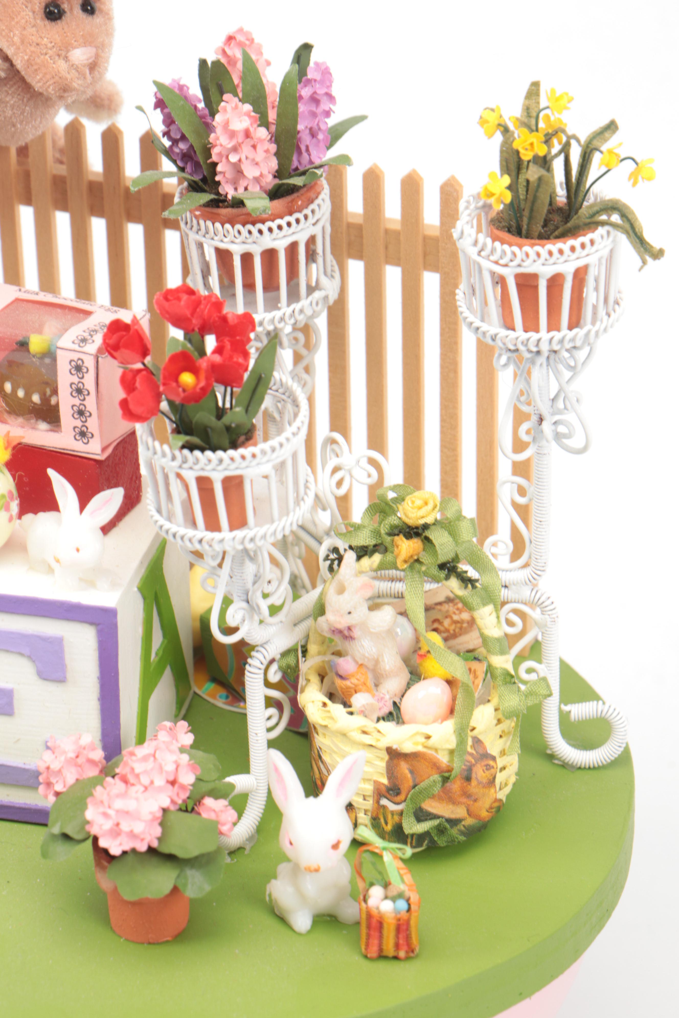 Resin and Papier-Mâché Easter Table Decoration